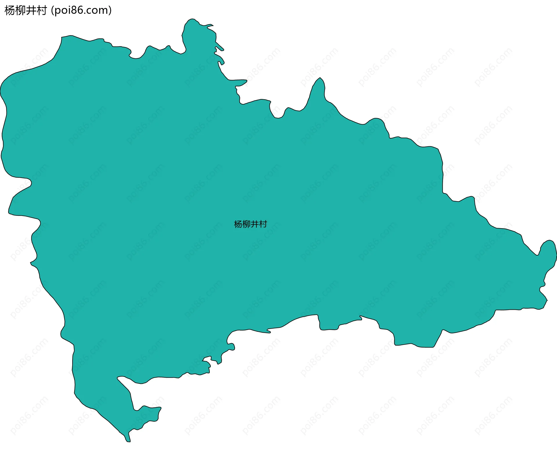 杨柳井村边界地图