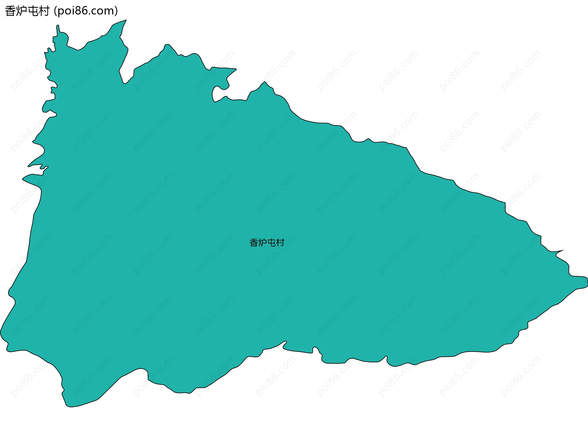 香炉屯村边界地图