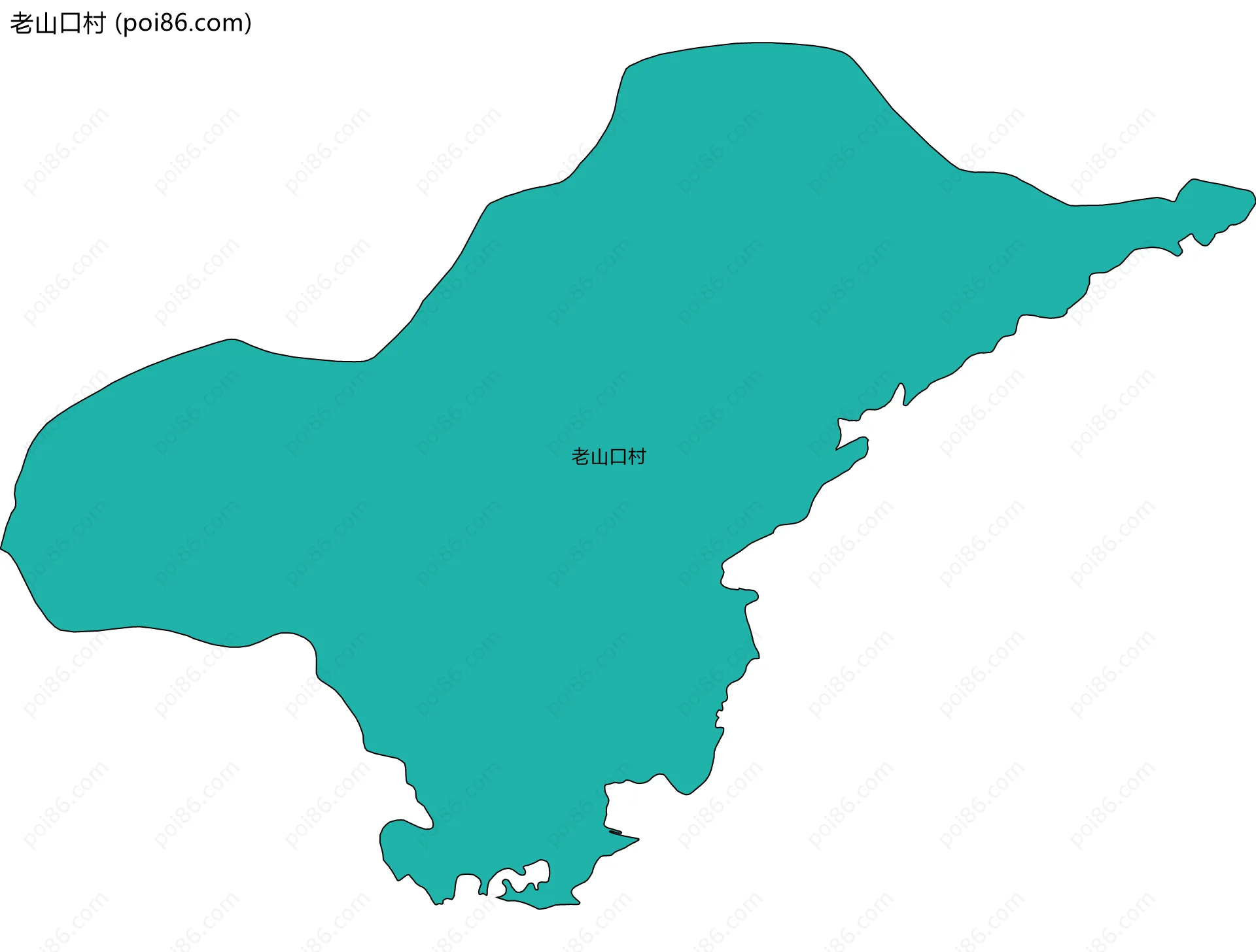 老山口村边界地图