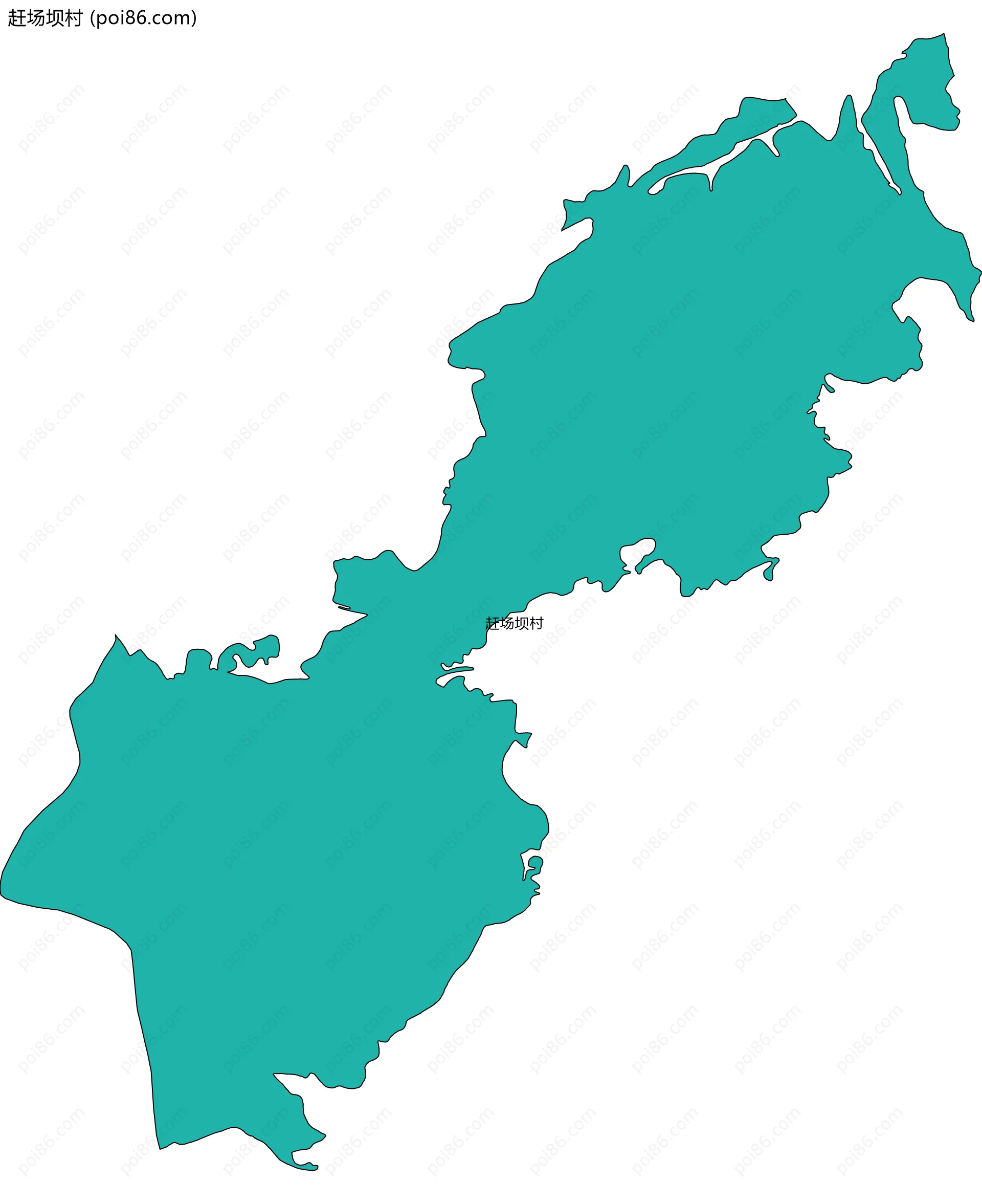 赶场坝村边界地图