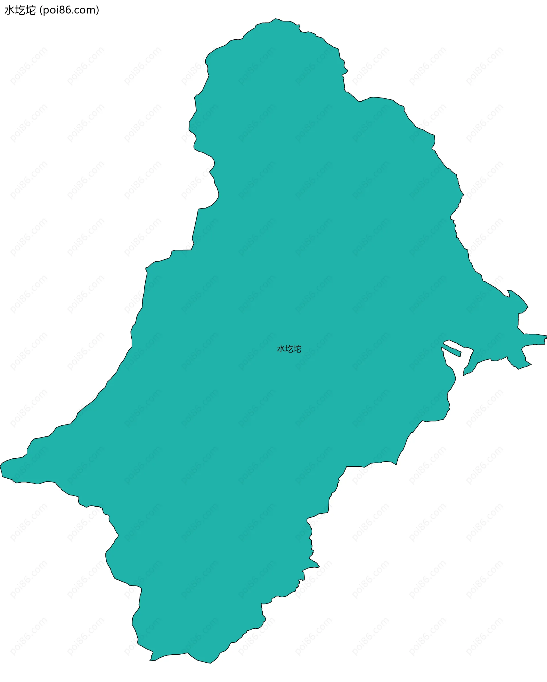 水圪坨边界地图