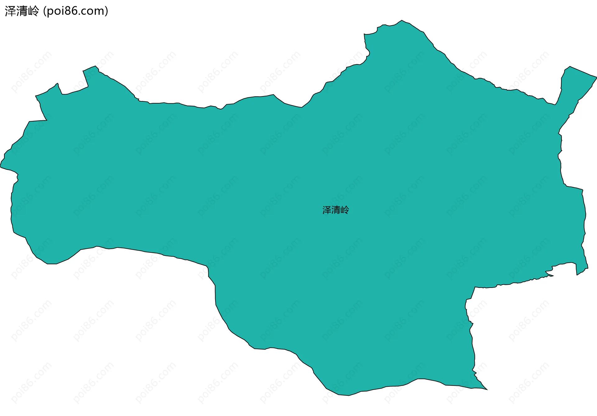 泽清岭边界地图