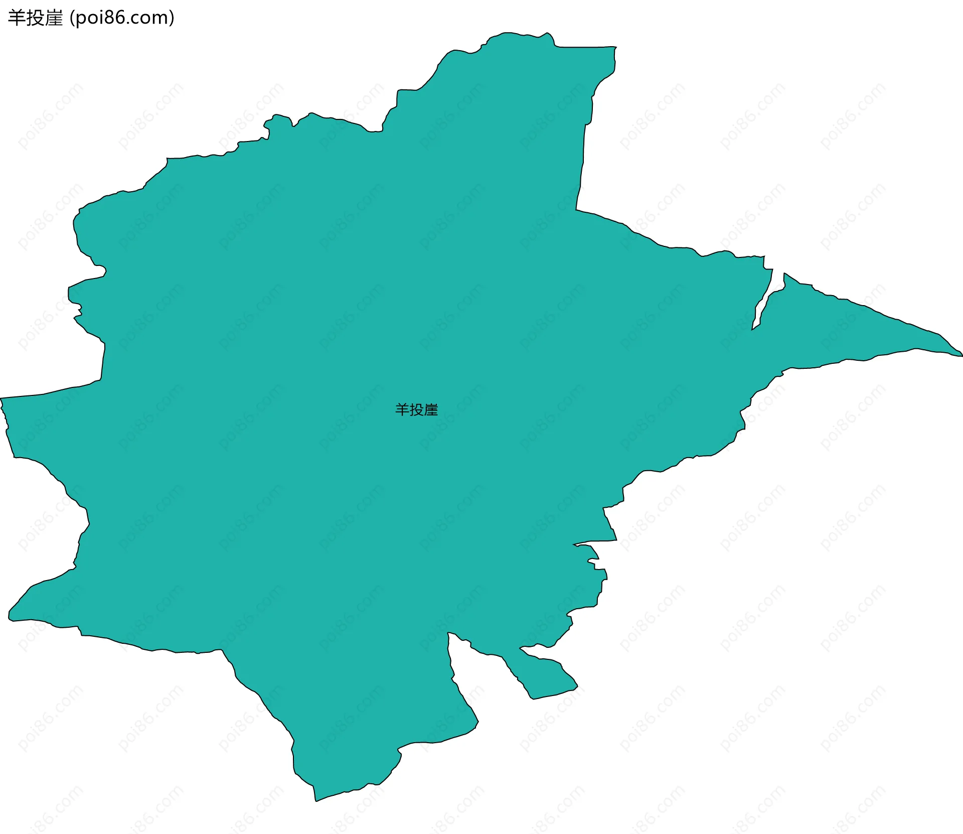 羊投崖边界地图