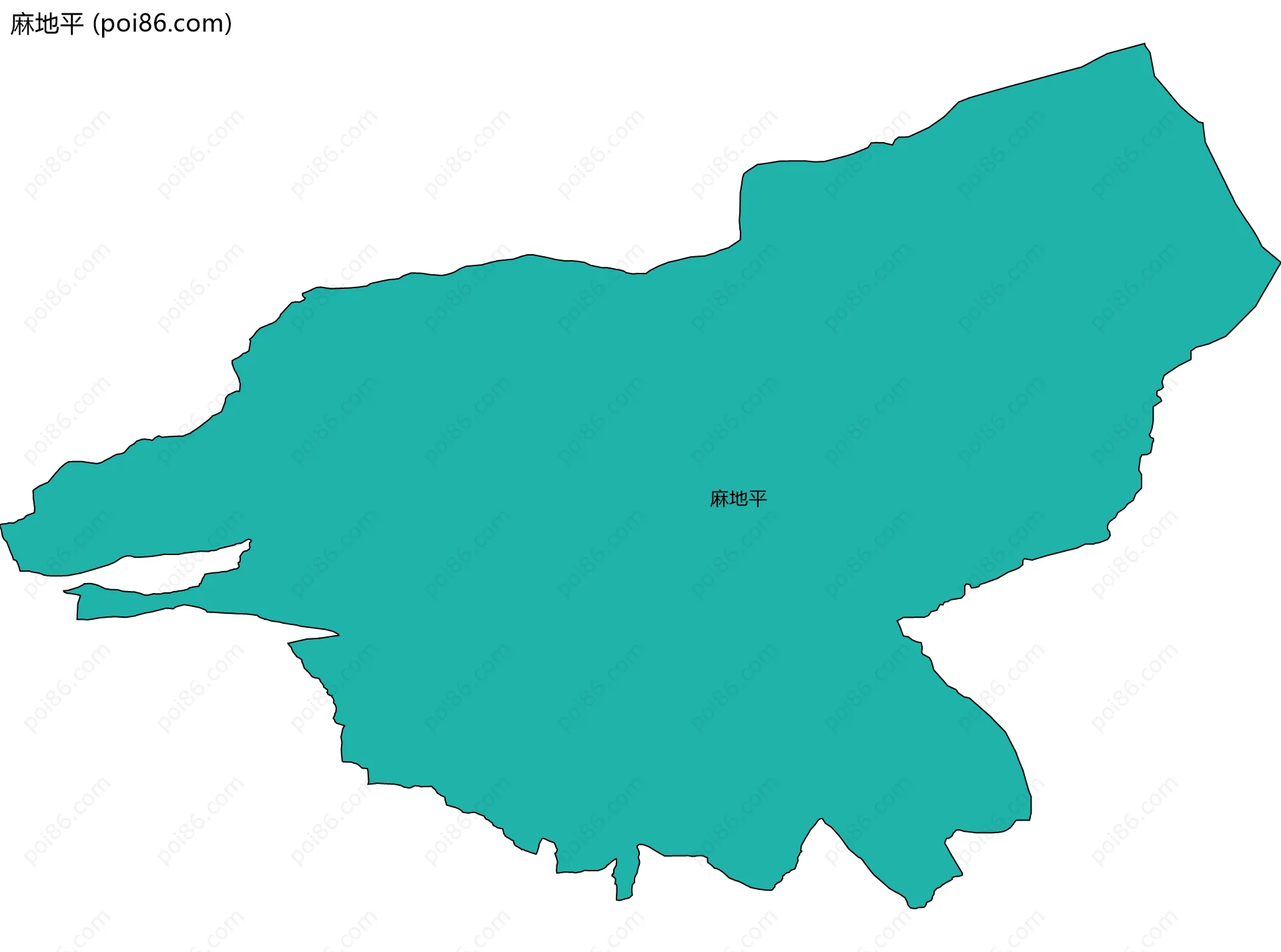 麻地平边界地图