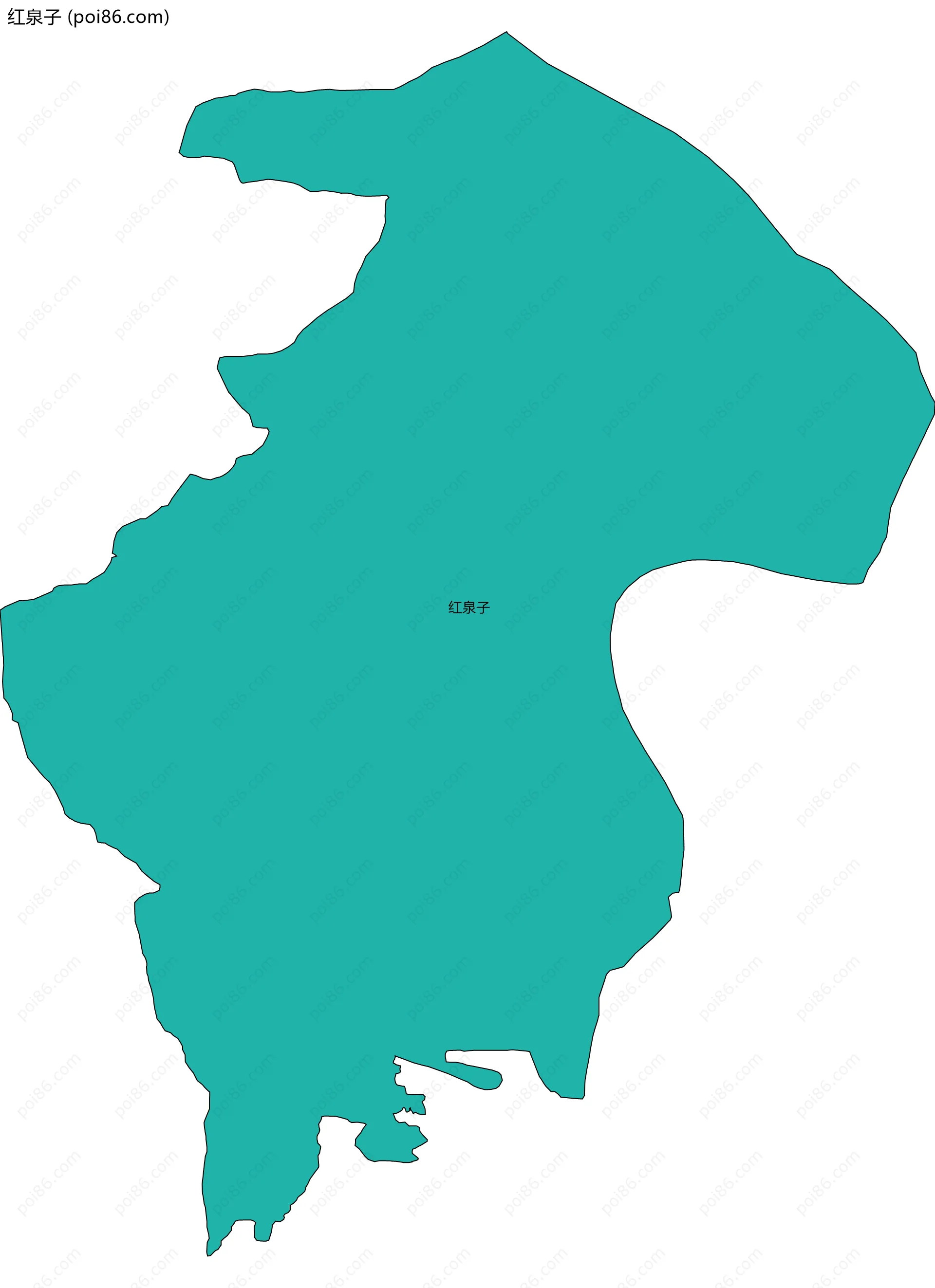 红泉子边界地图