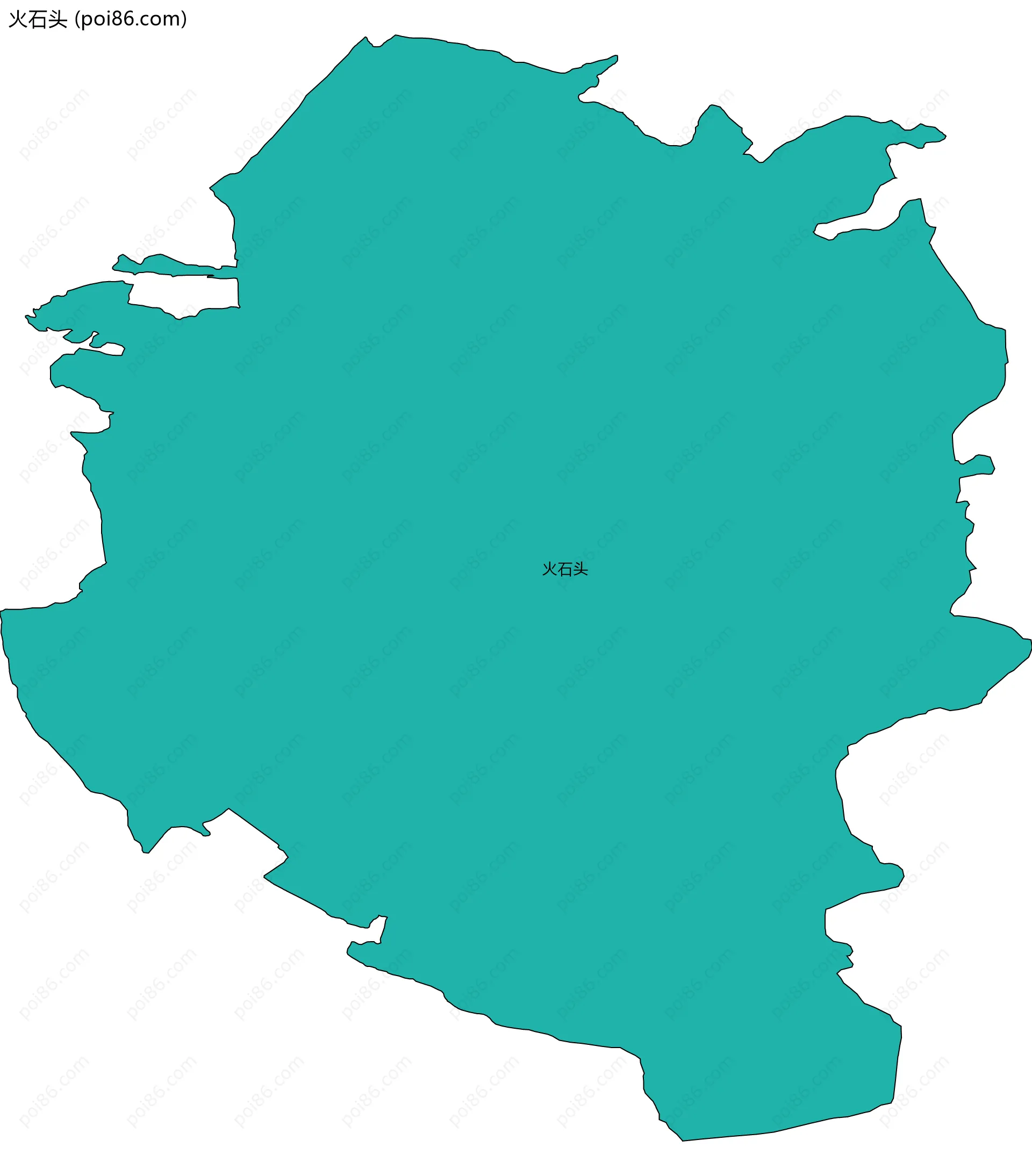 火石头边界地图