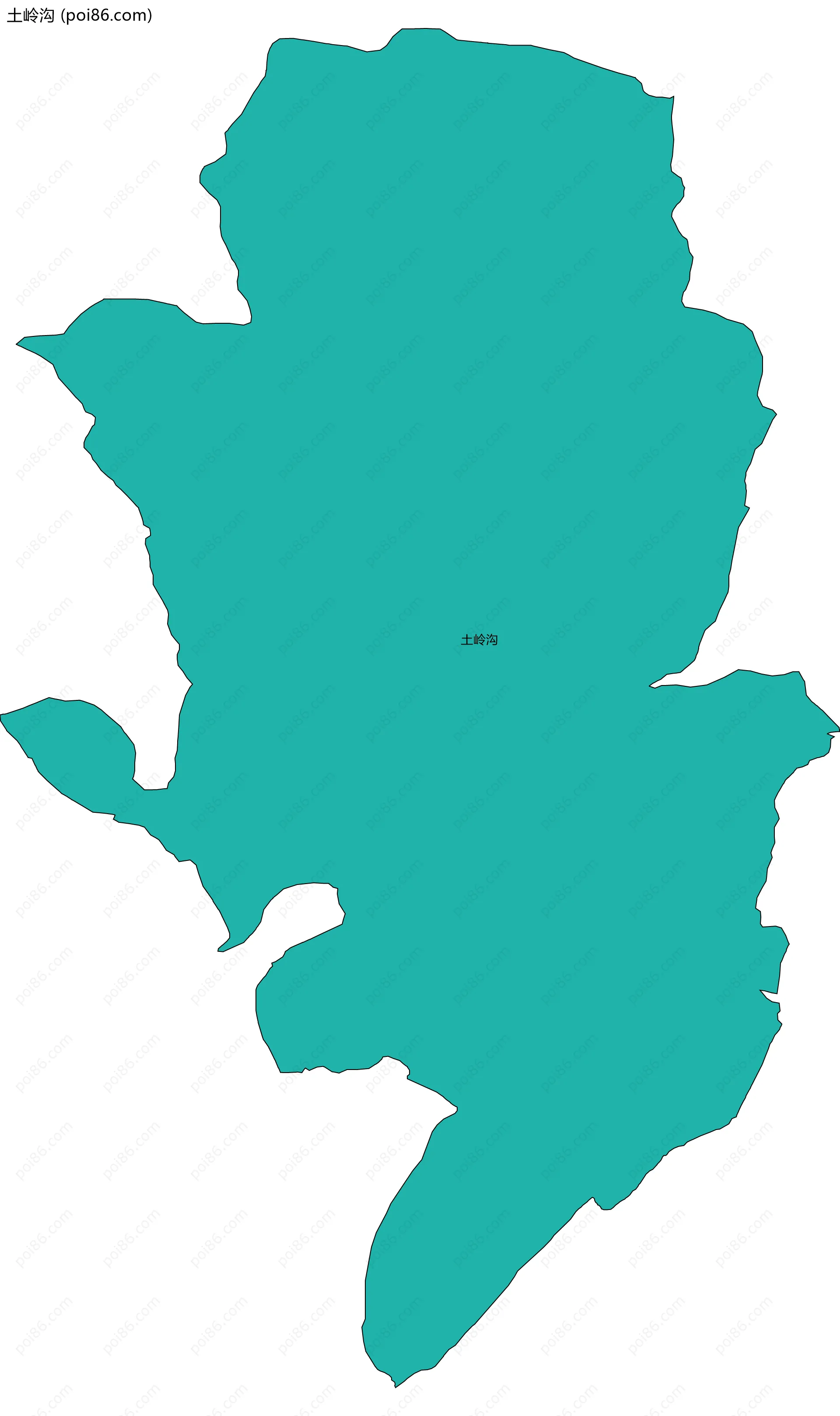 土岭沟边界地图