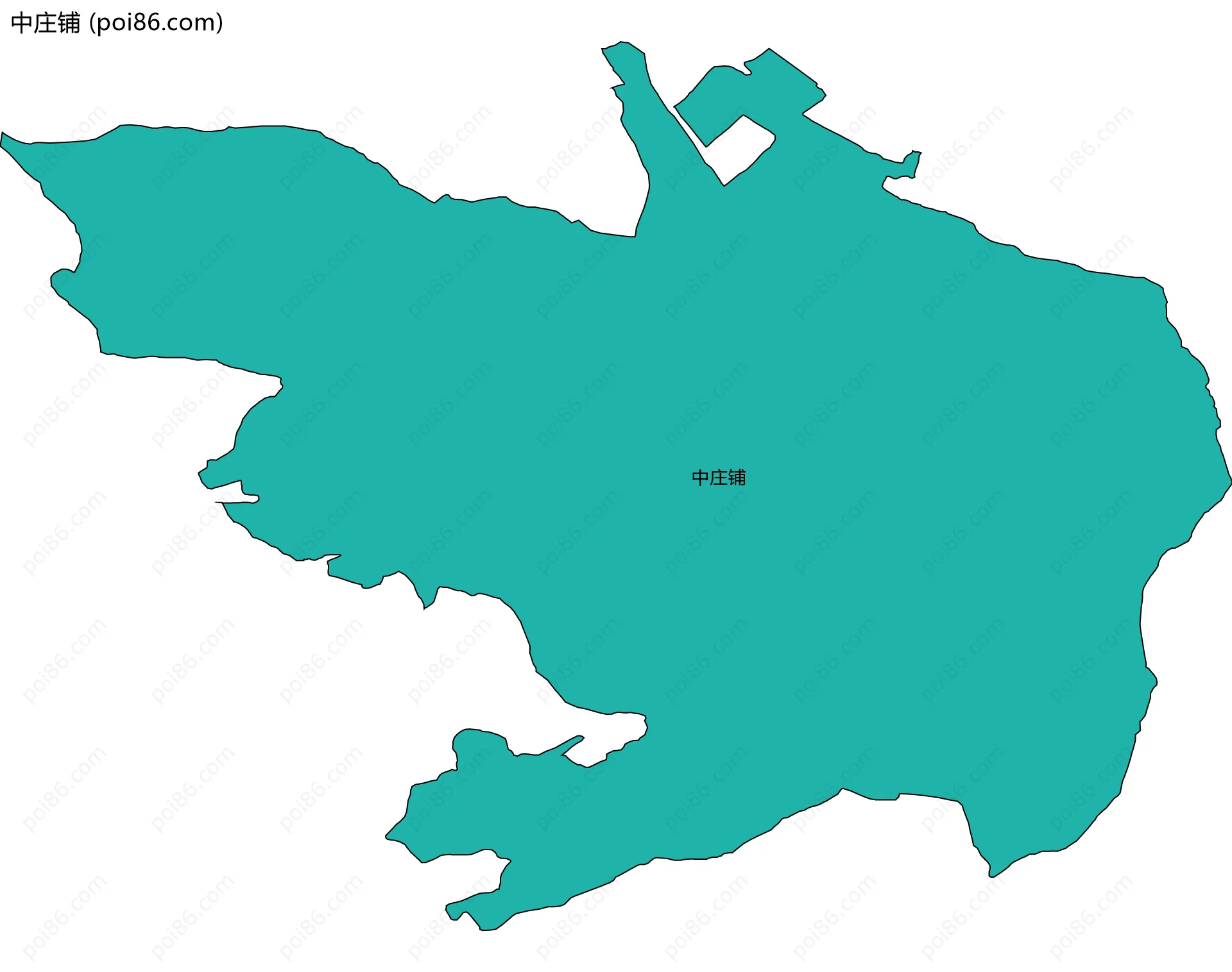 中庄铺边界地图