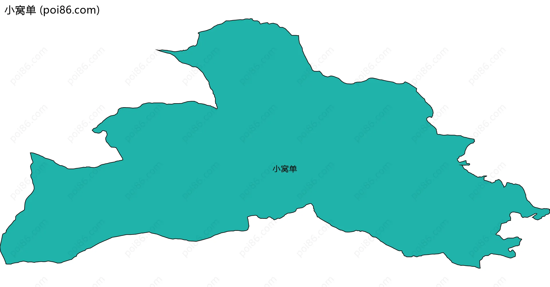 小窝单边界地图