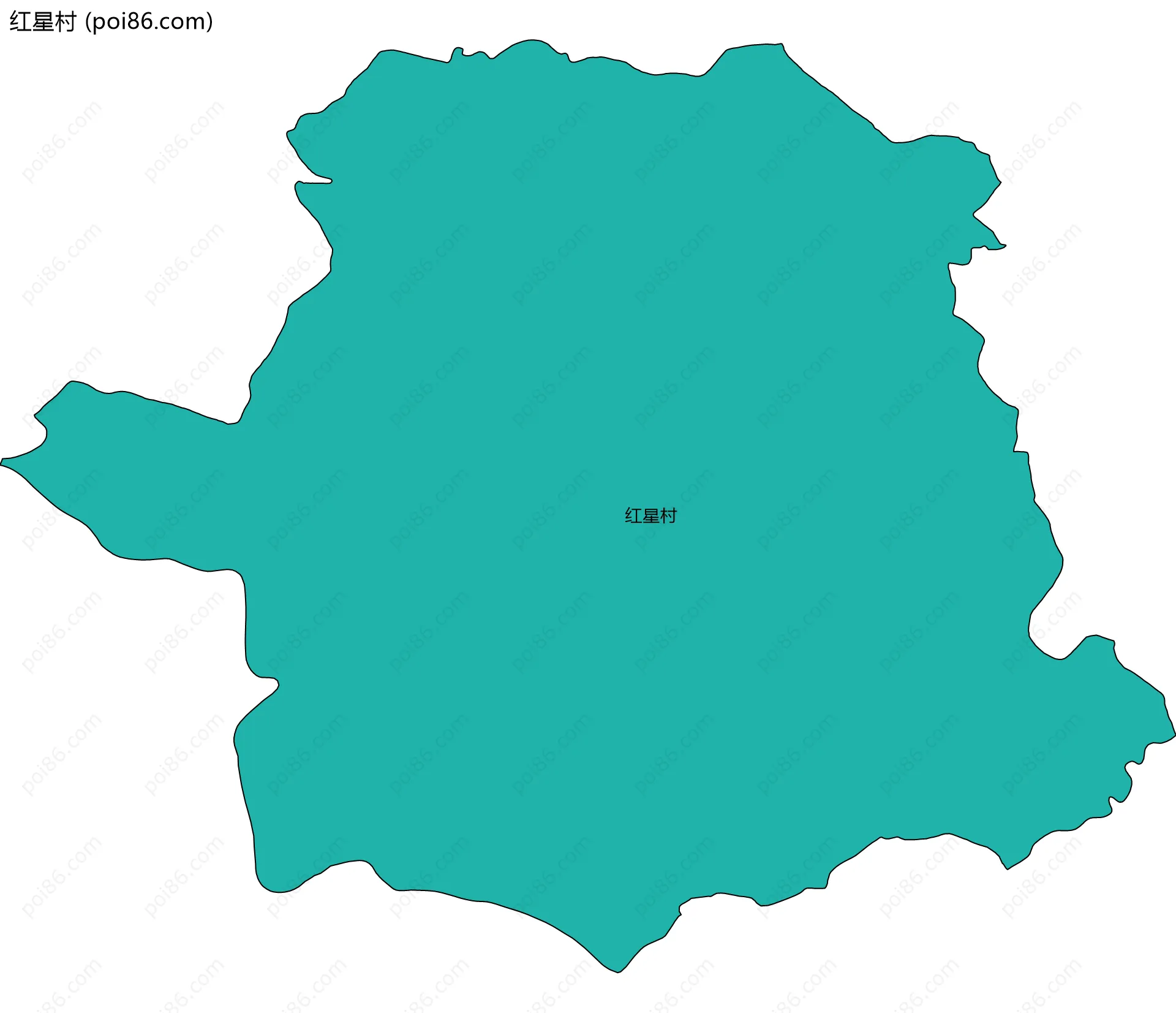 红星村边界地图