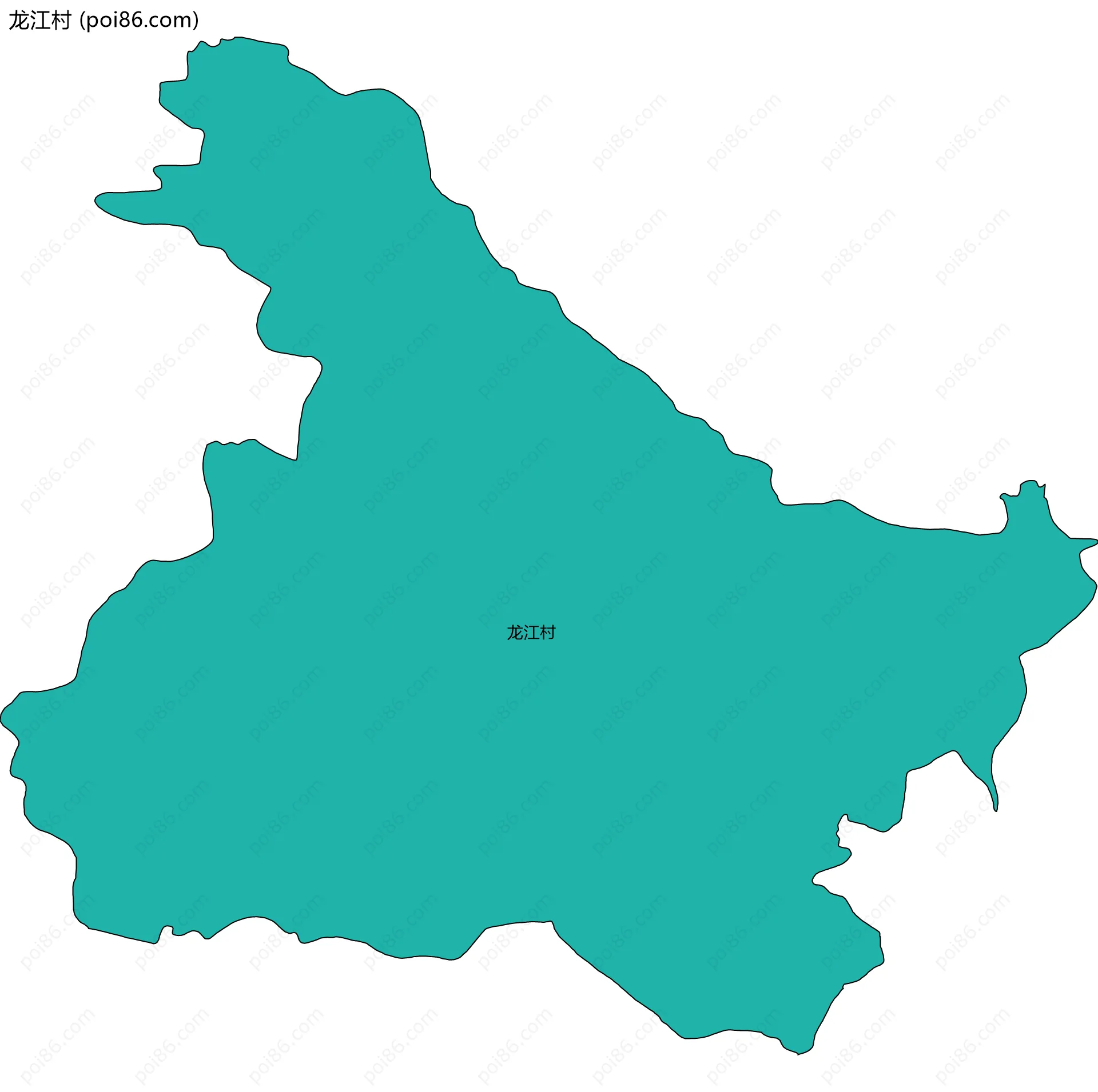龙江村边界地图