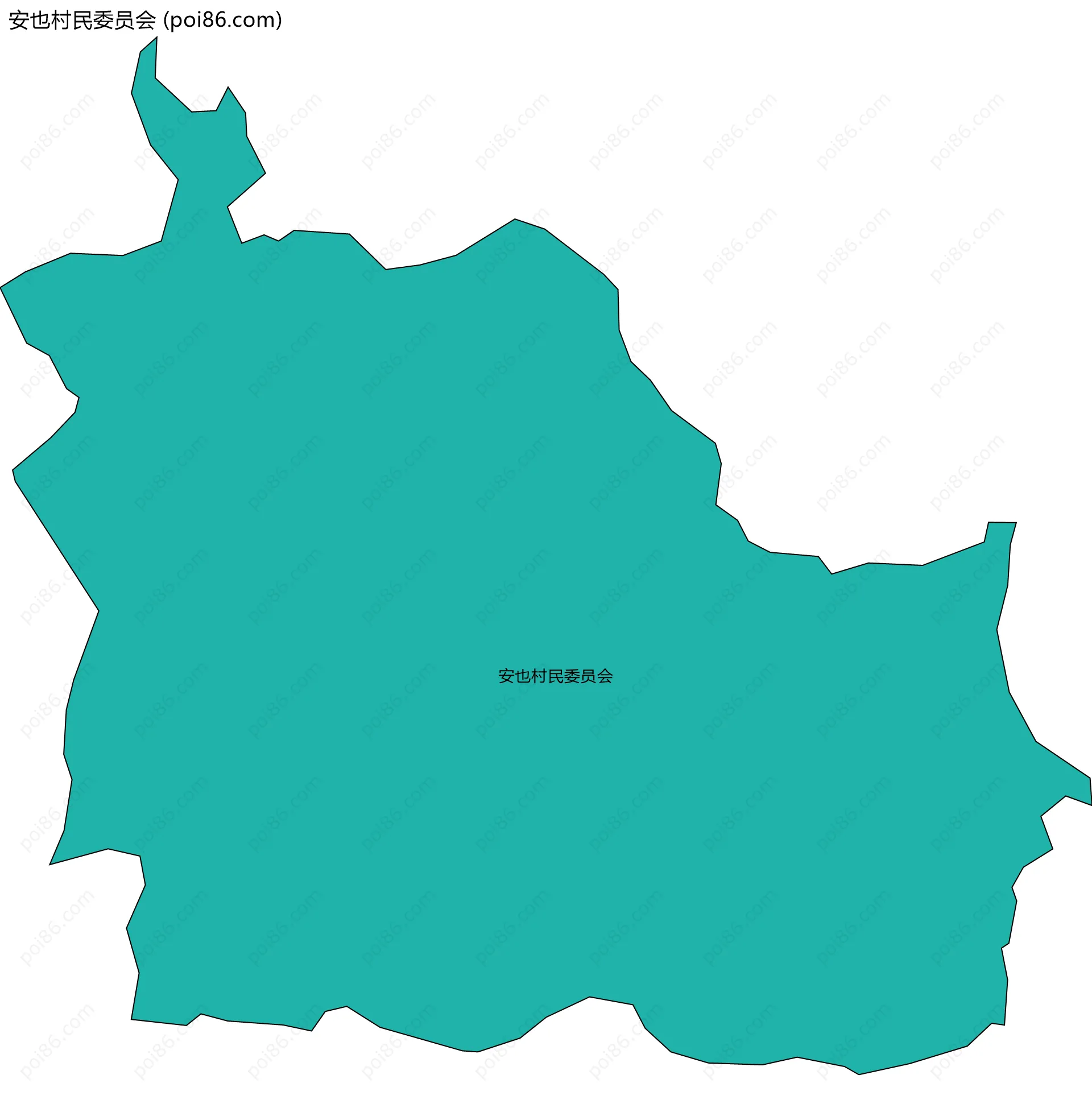 安也村民委员会边界地图