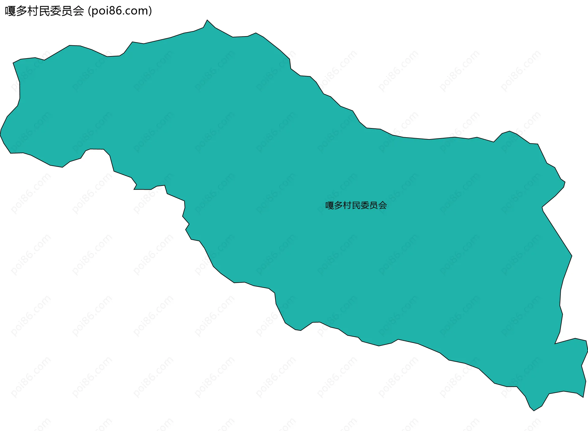 嘎多村民委员会边界地图