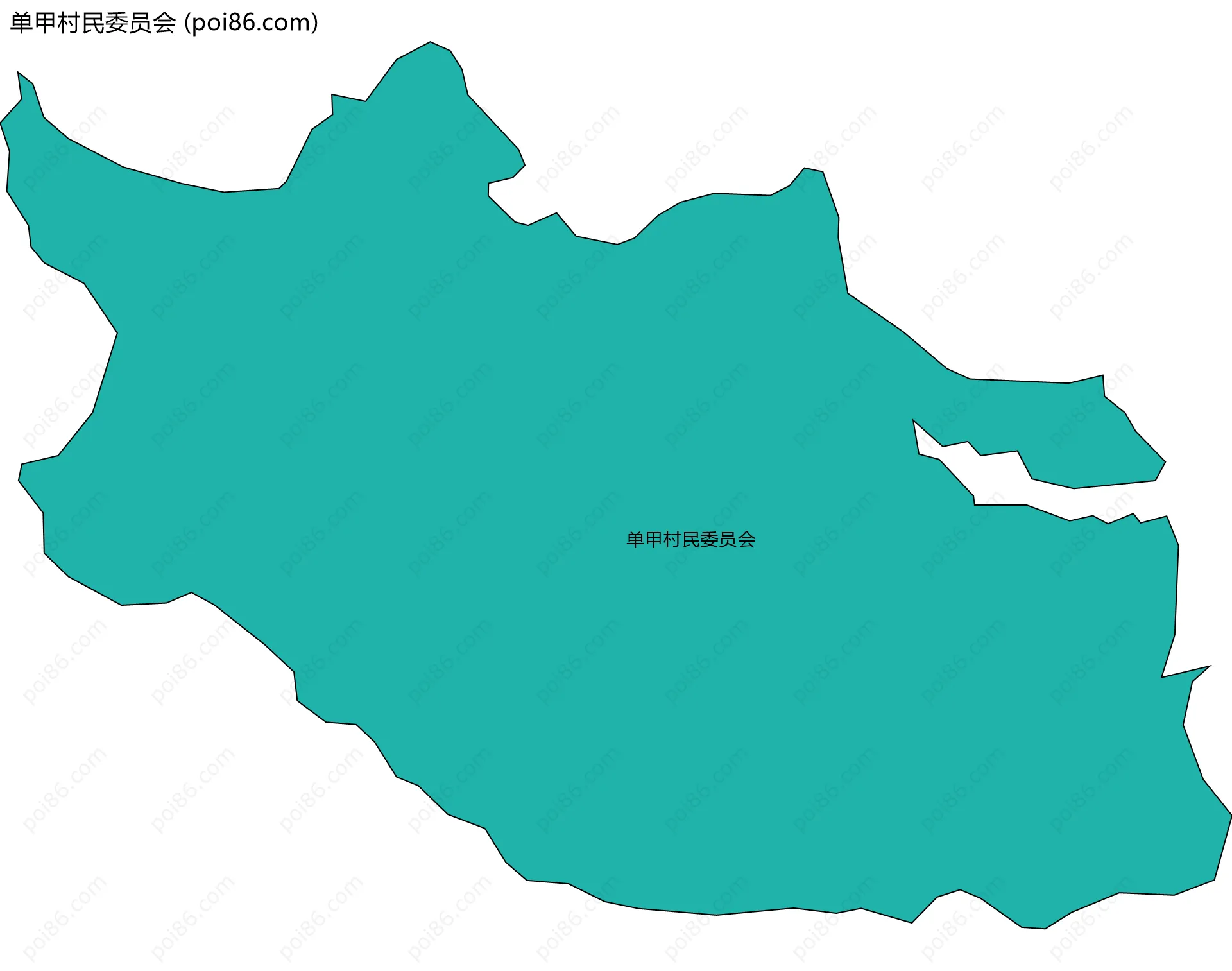 单甲村民委员会边界地图