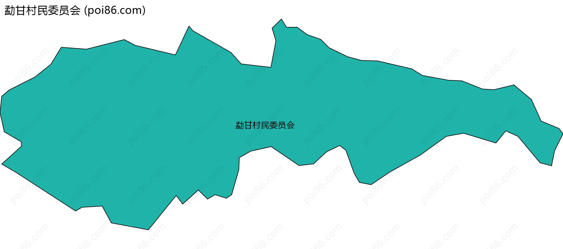 勐甘村民委员会边界地图