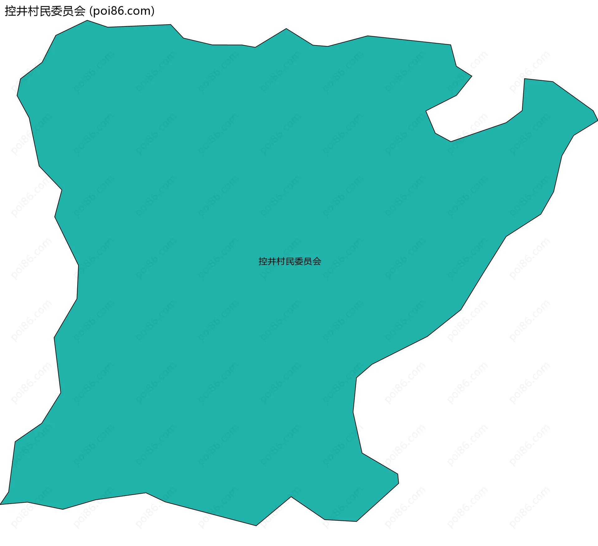 控井村民委员会边界地图