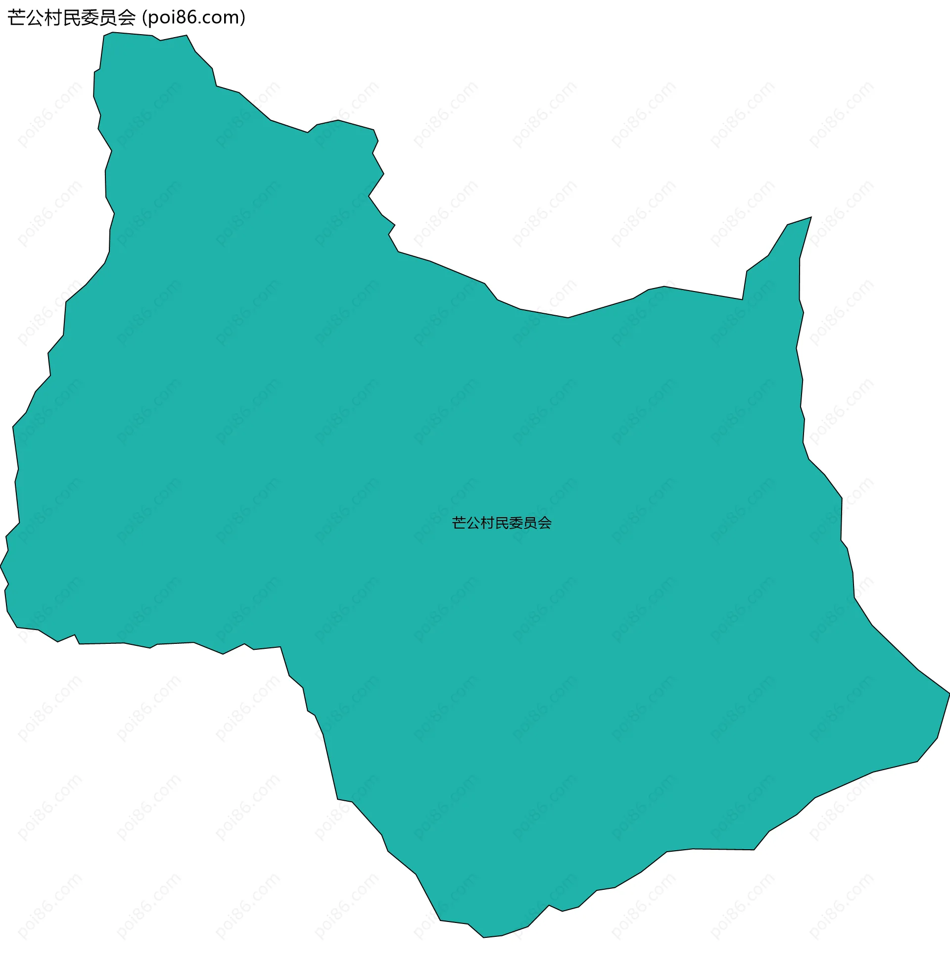 芒公村民委员会边界地图