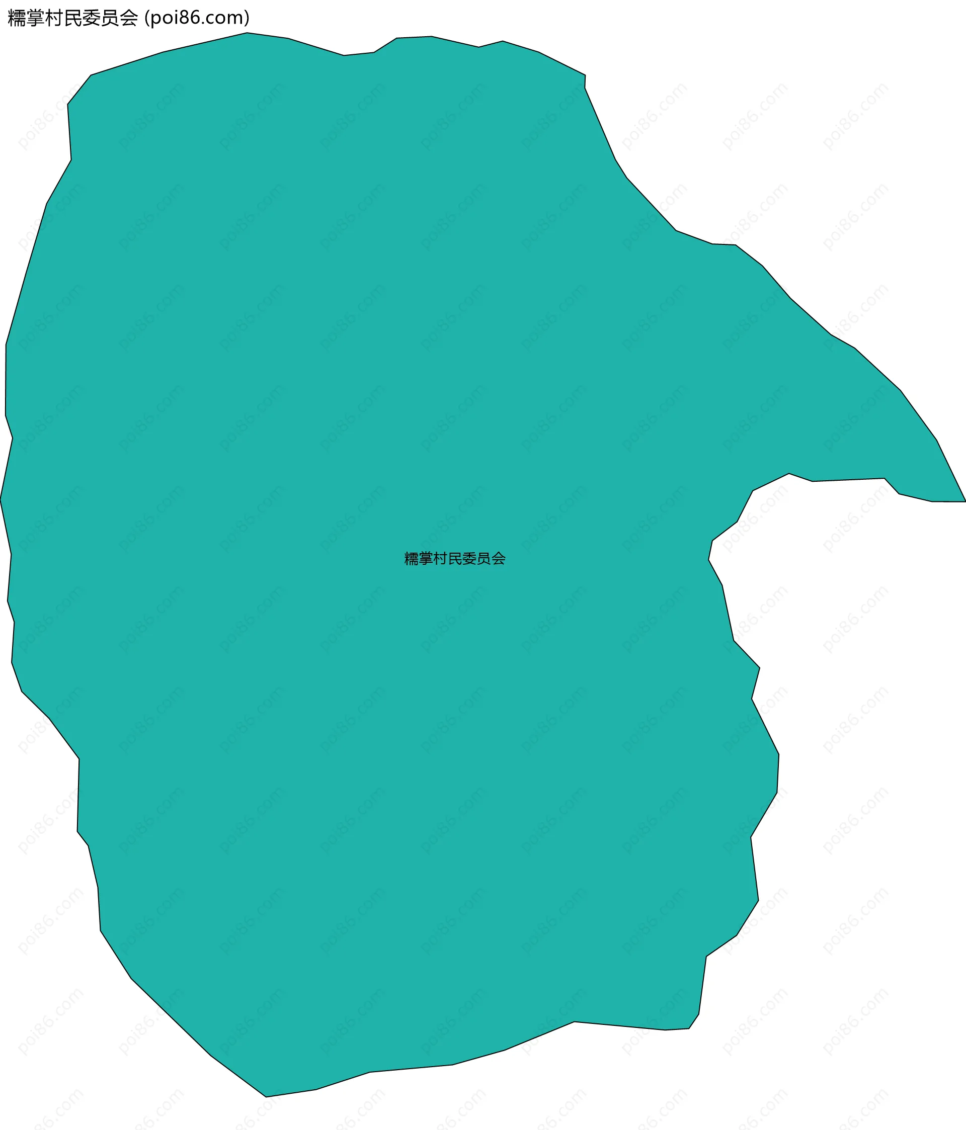 糯掌村民委员会边界地图