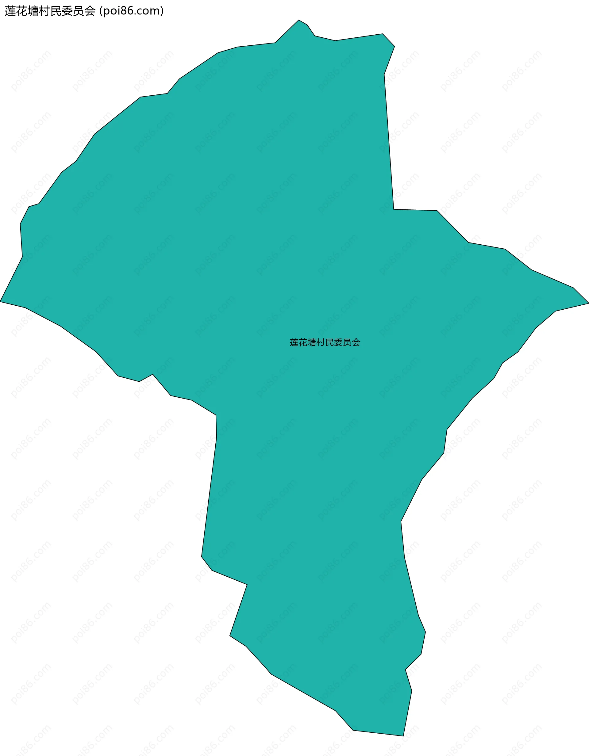 莲花塘村民委员会边界地图