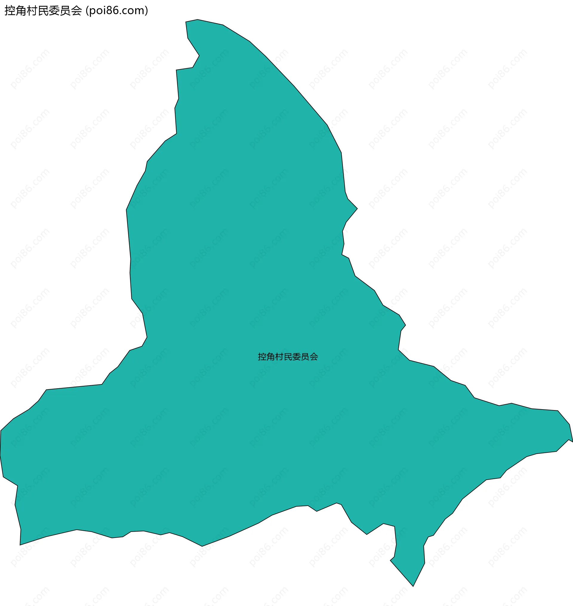 控角村民委员会边界地图