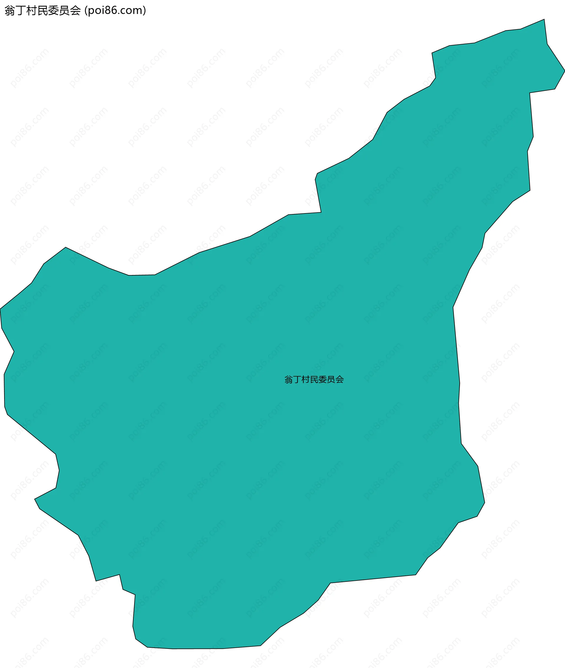 翁丁村民委员会边界地图