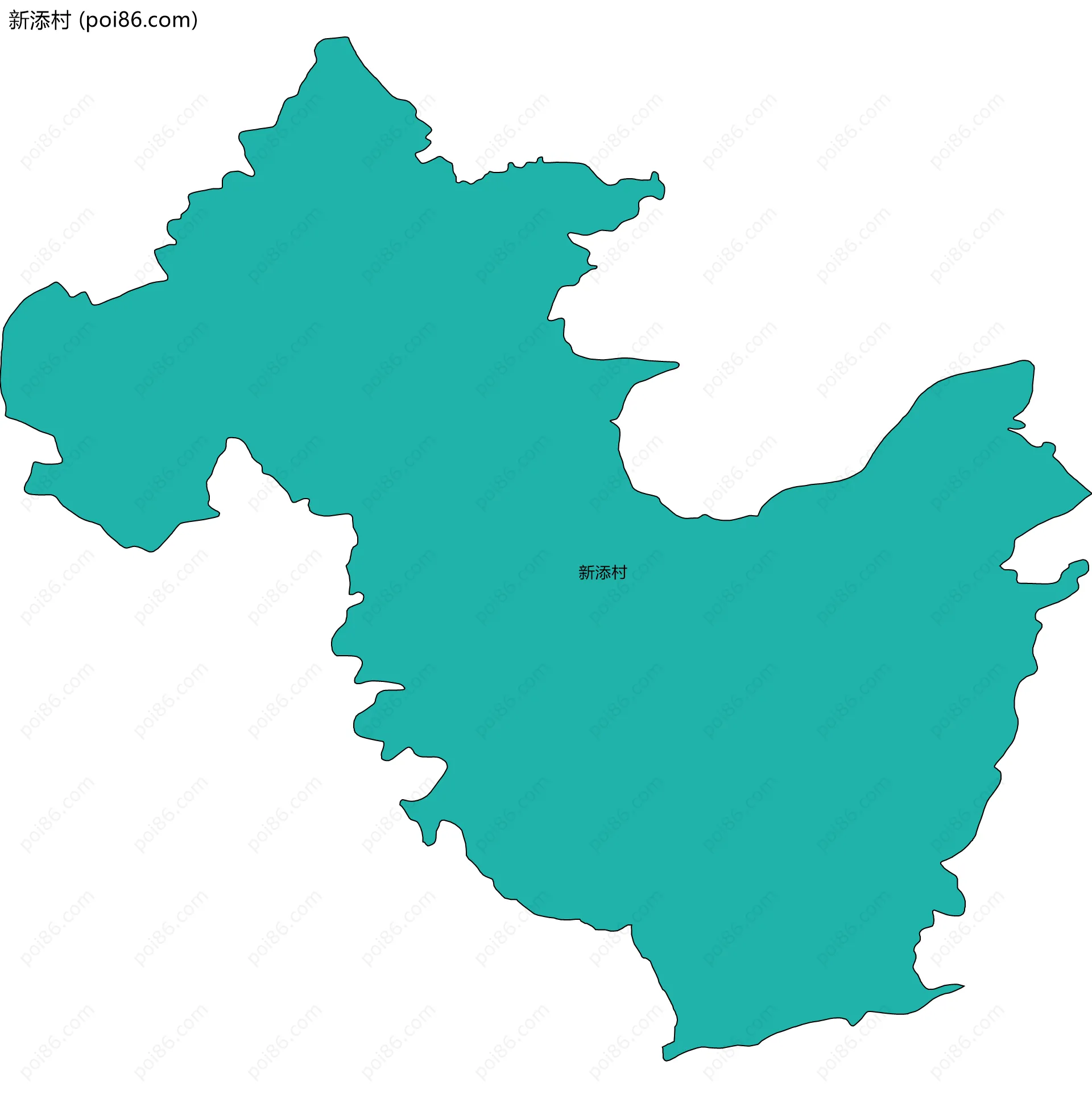 新添村边界地图