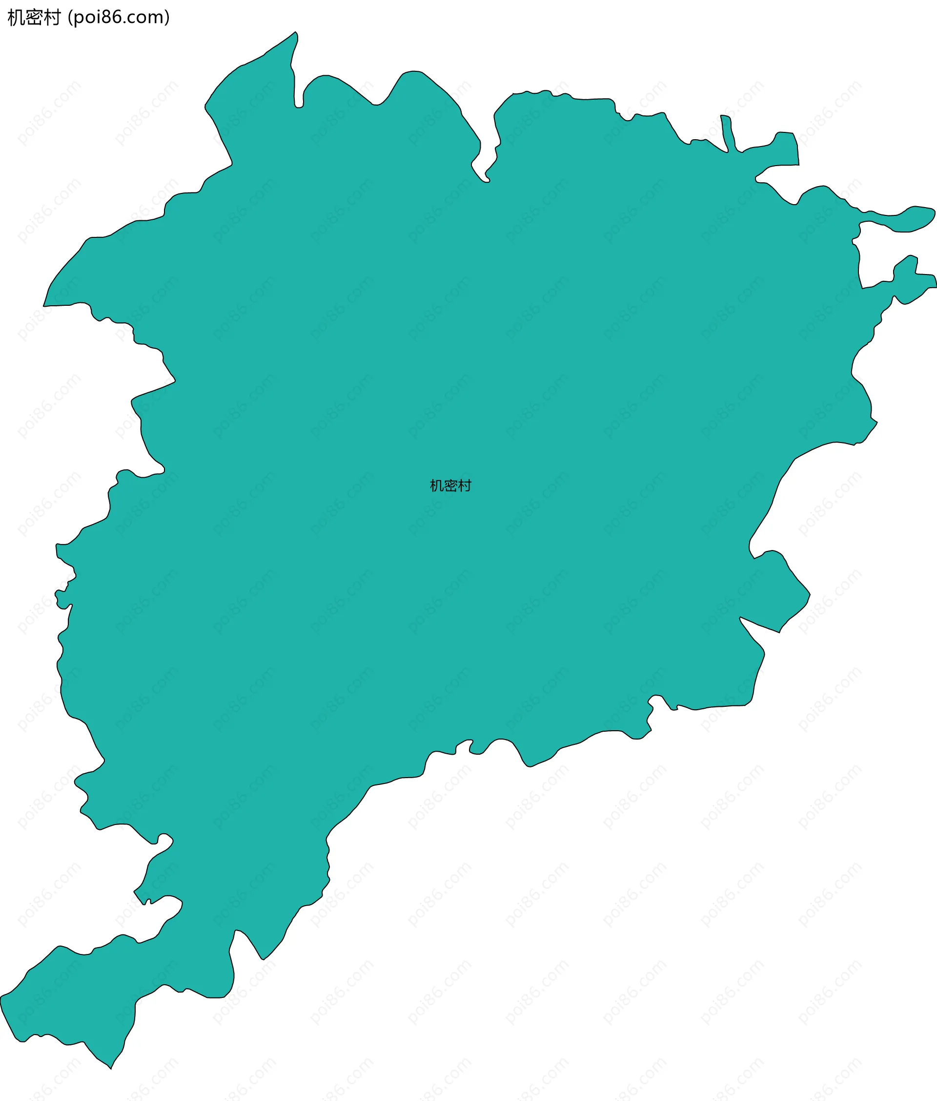 机密村边界地图