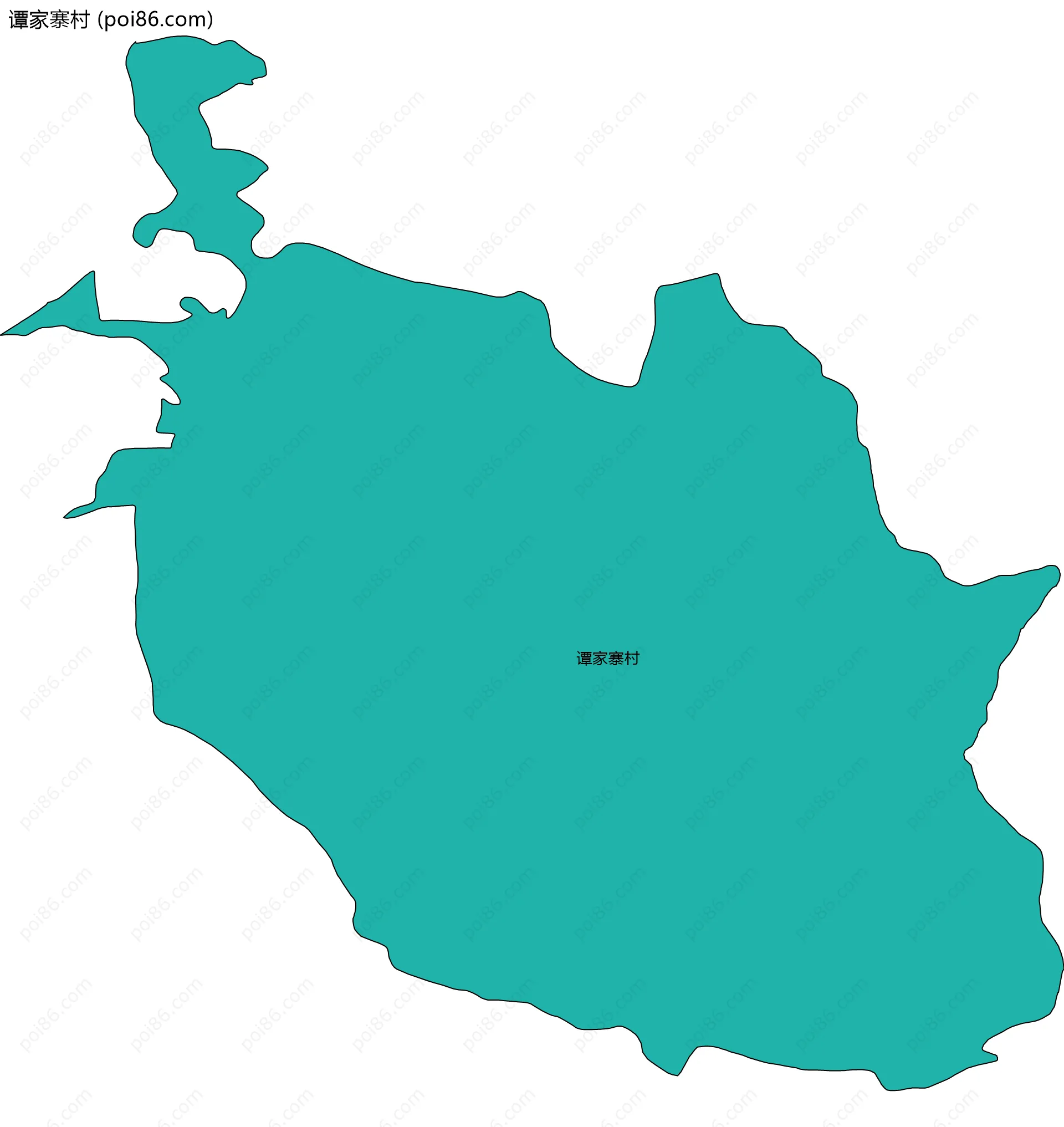 谭家寨村边界地图