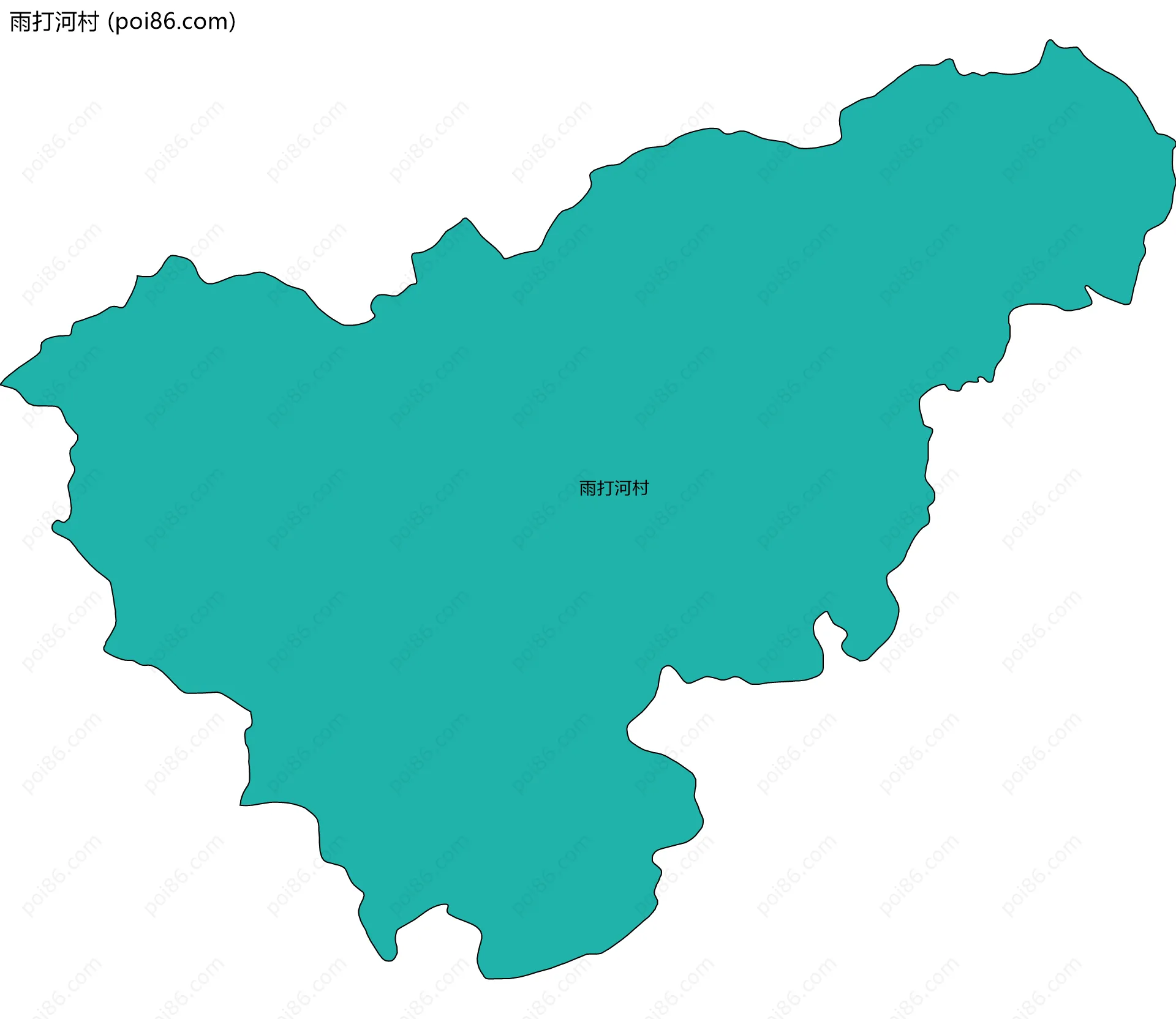 雨打河村边界地图