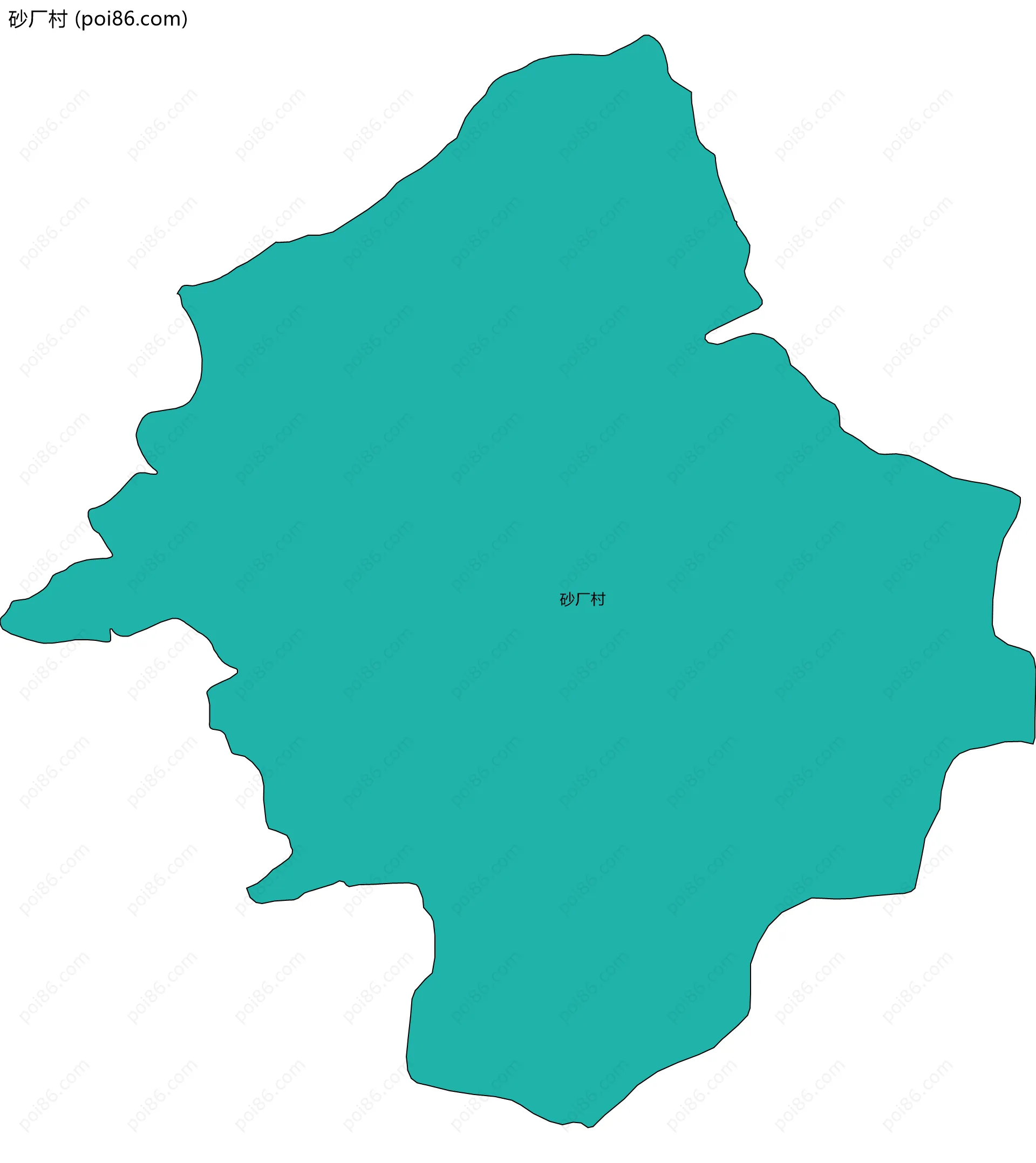 砂厂村边界地图