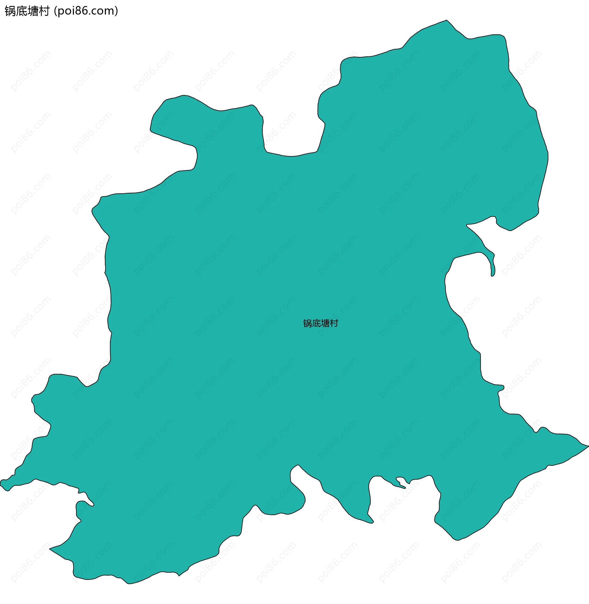 锅底塘村边界地图