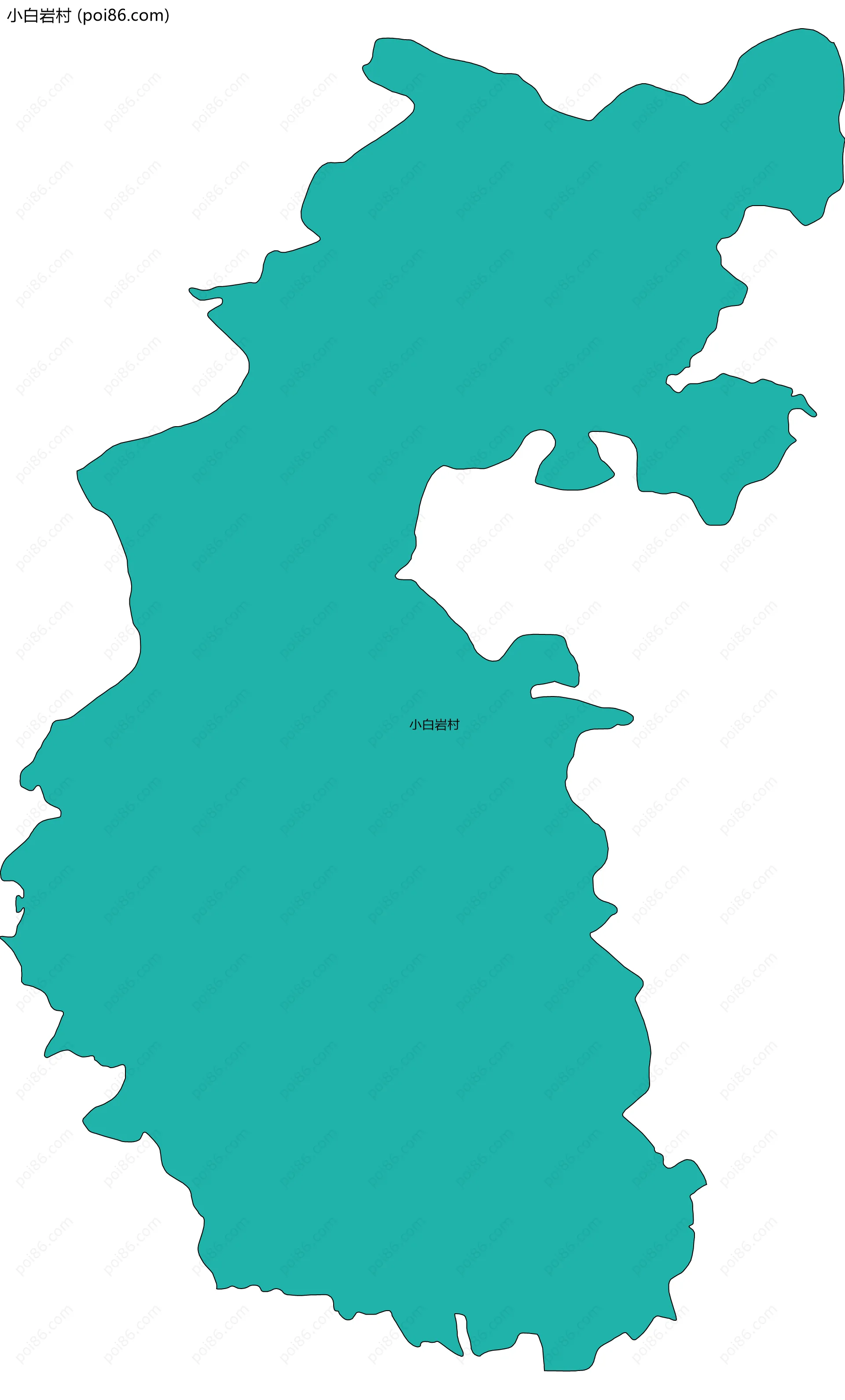 小白岩村边界地图