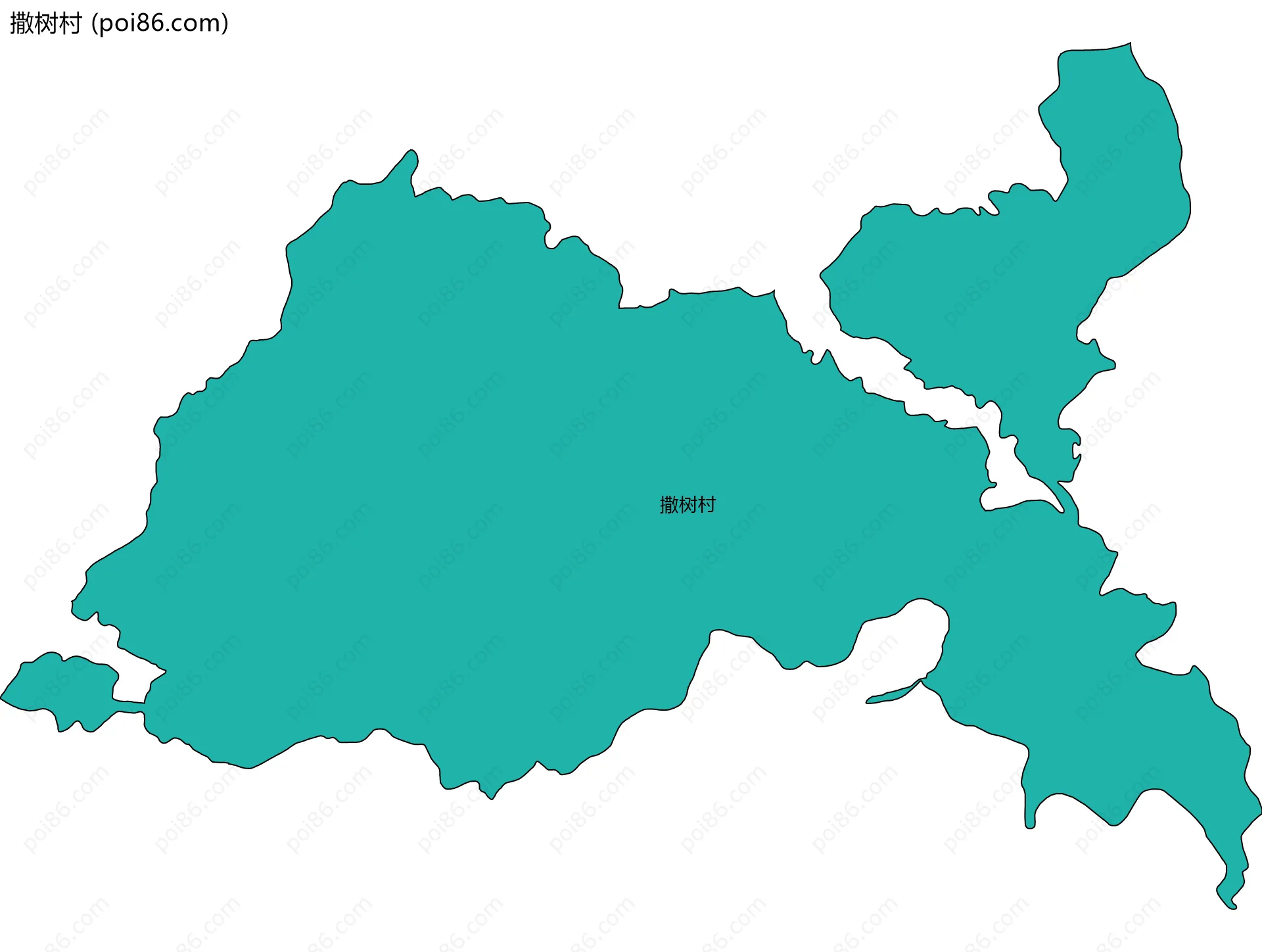 撒树村边界地图