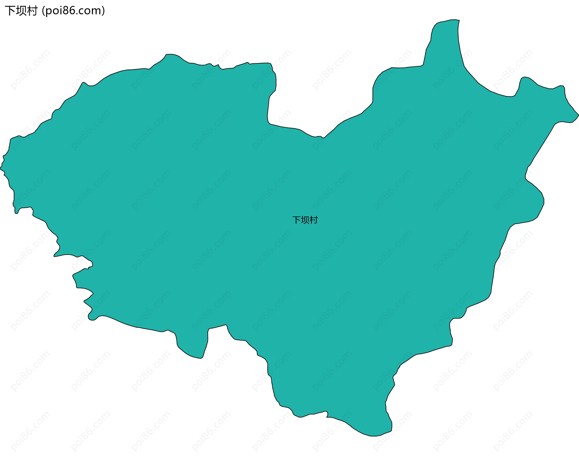 下坝村边界地图