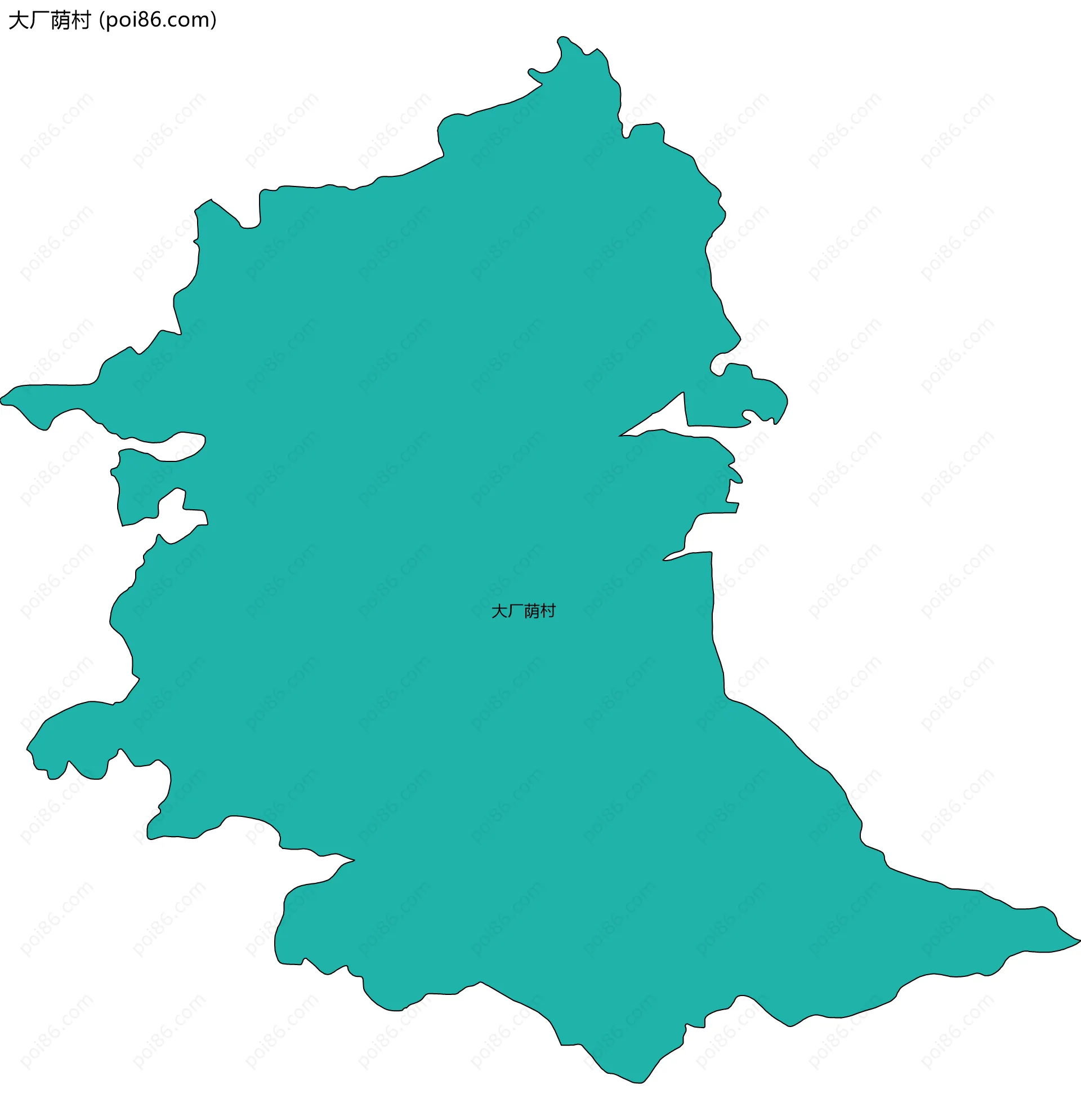 大厂荫村边界地图