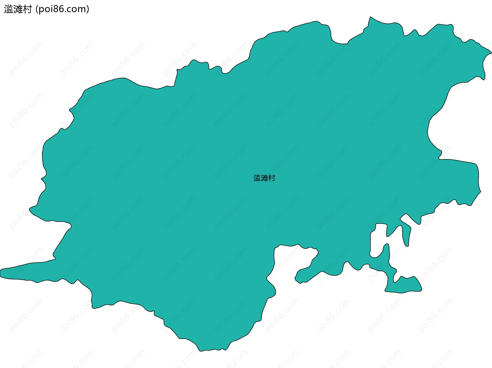 滥滩村边界地图