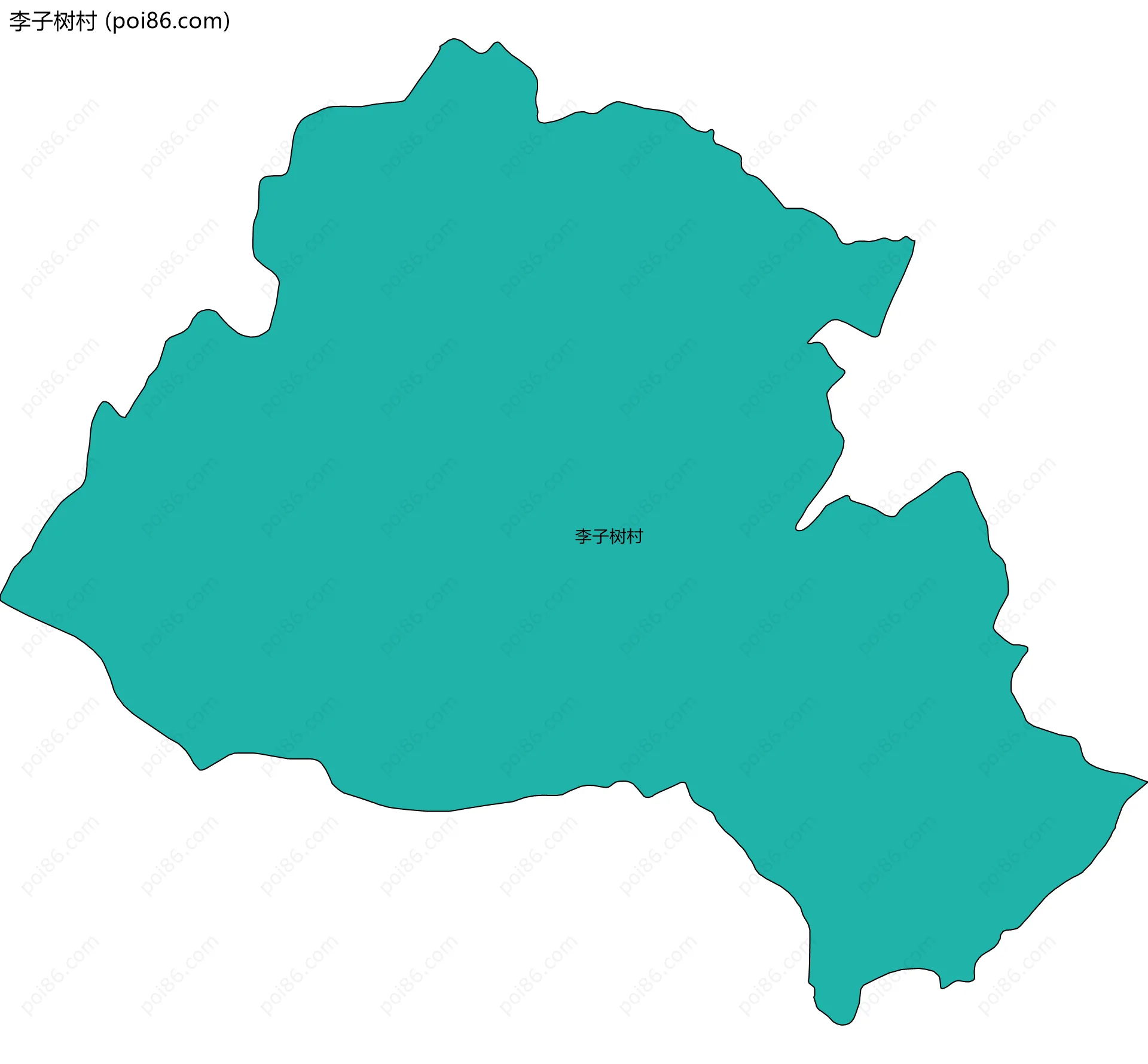 李子树村边界地图