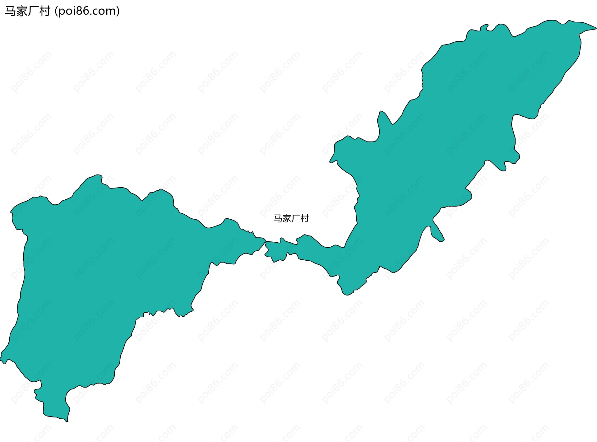 马家厂村边界地图