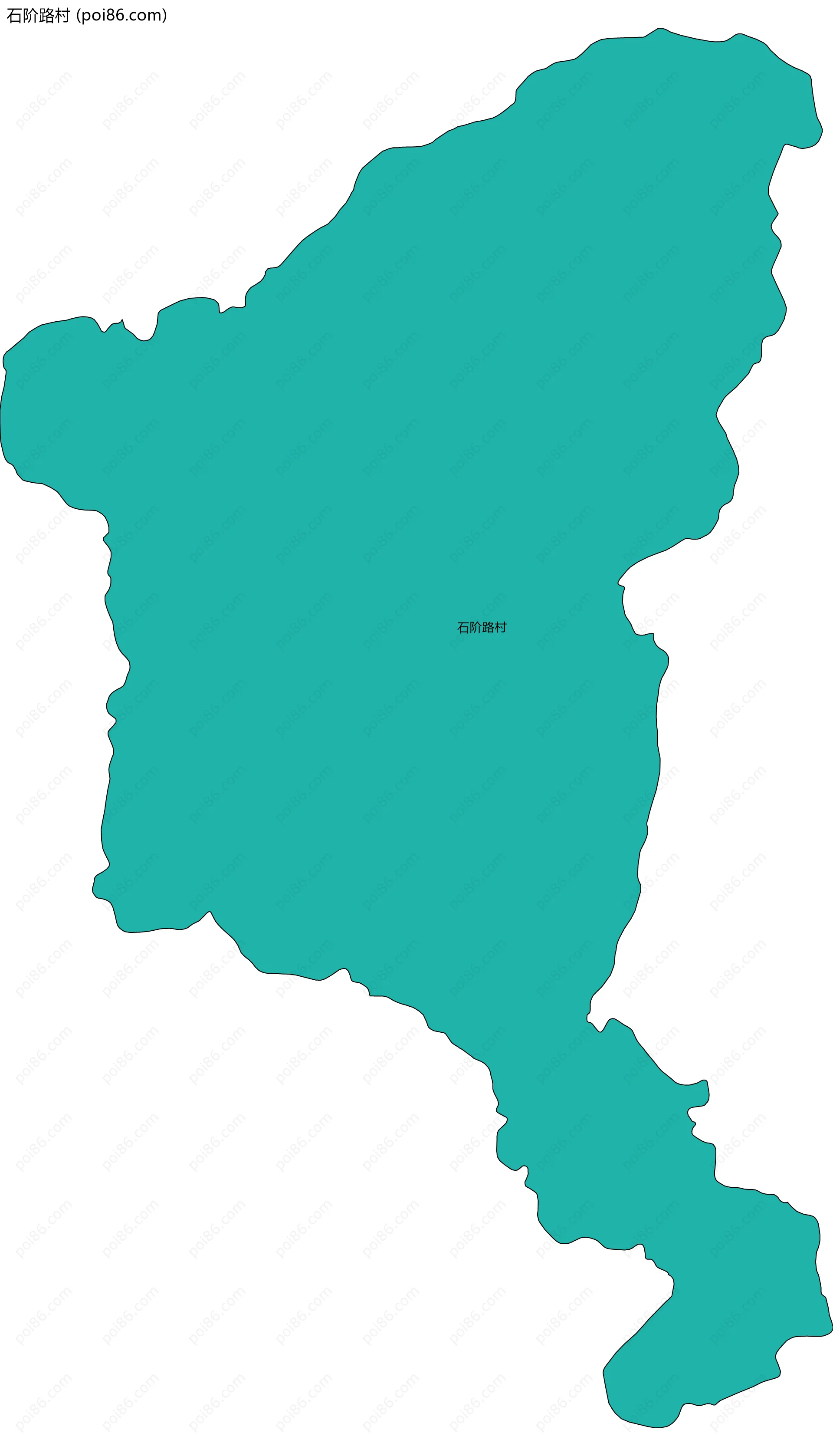 石阶路村边界地图