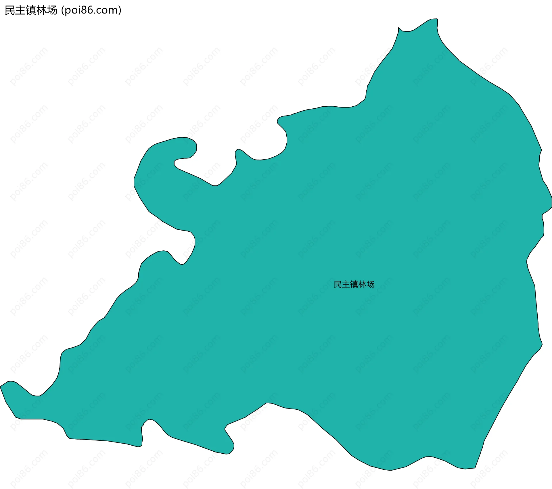 民主镇林场边界地图