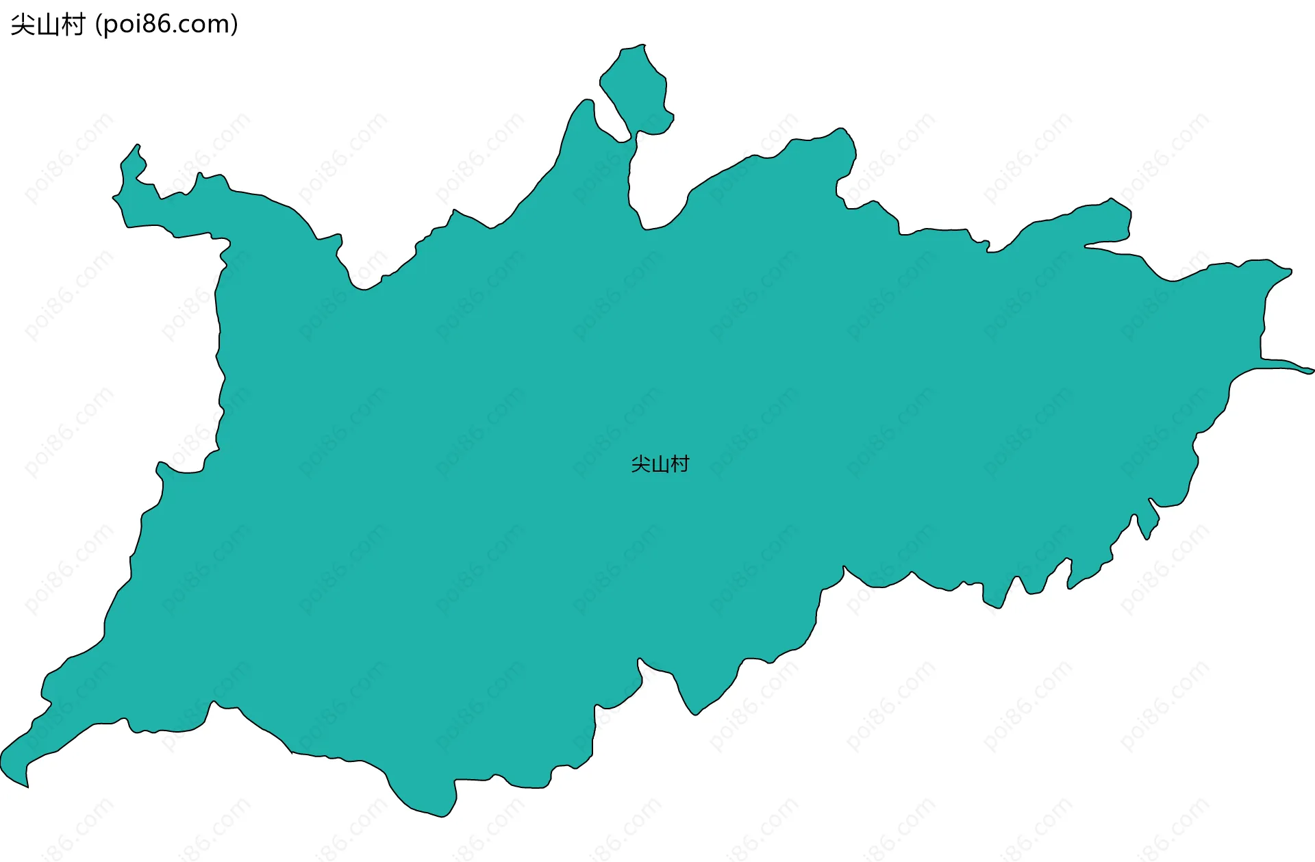 尖山村边界地图