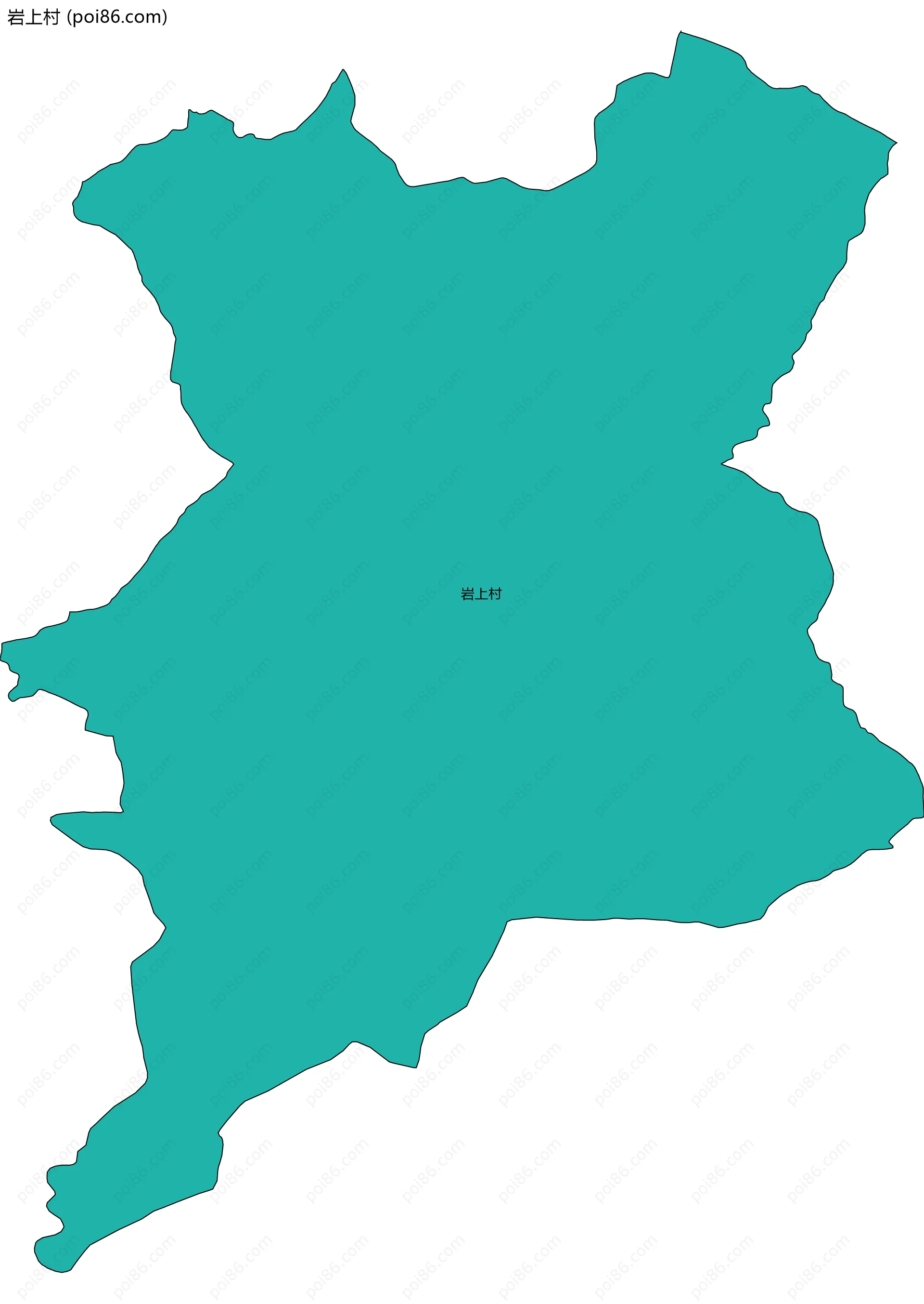 岩上村边界地图