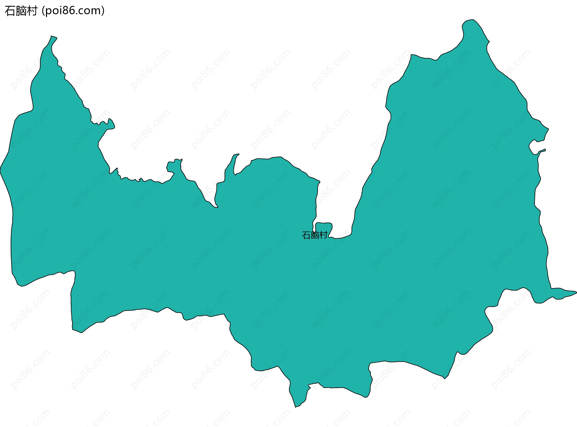 石脑村边界地图
