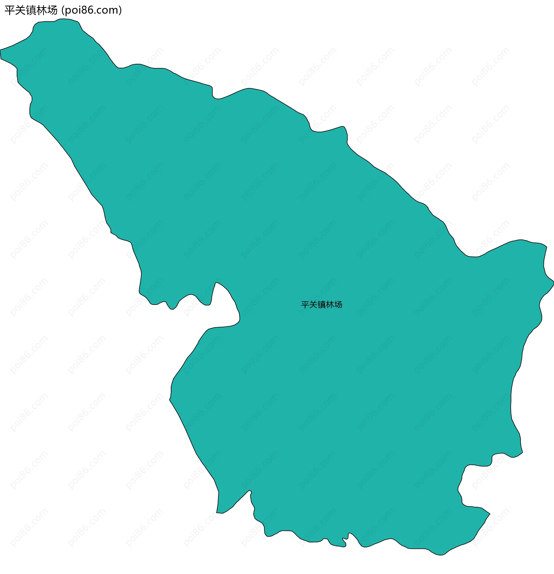 平关镇林场边界地图