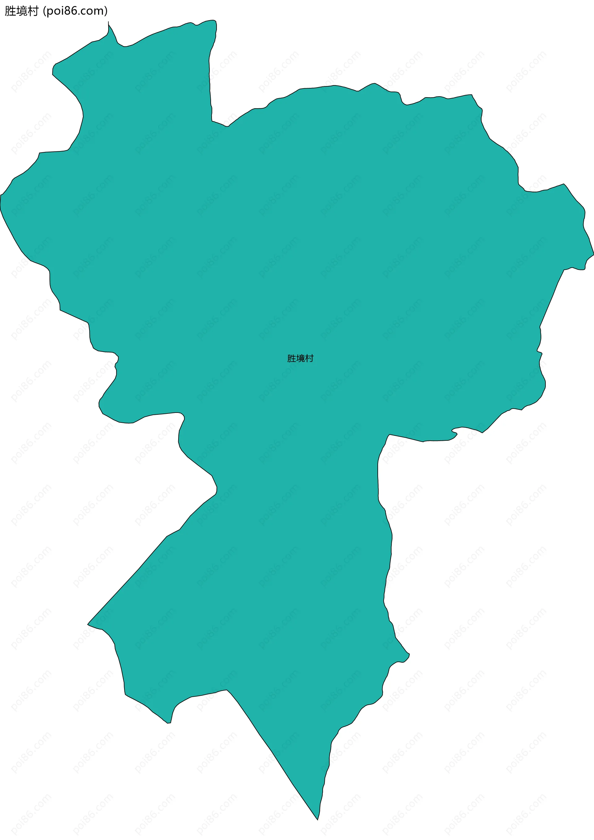胜境村边界地图