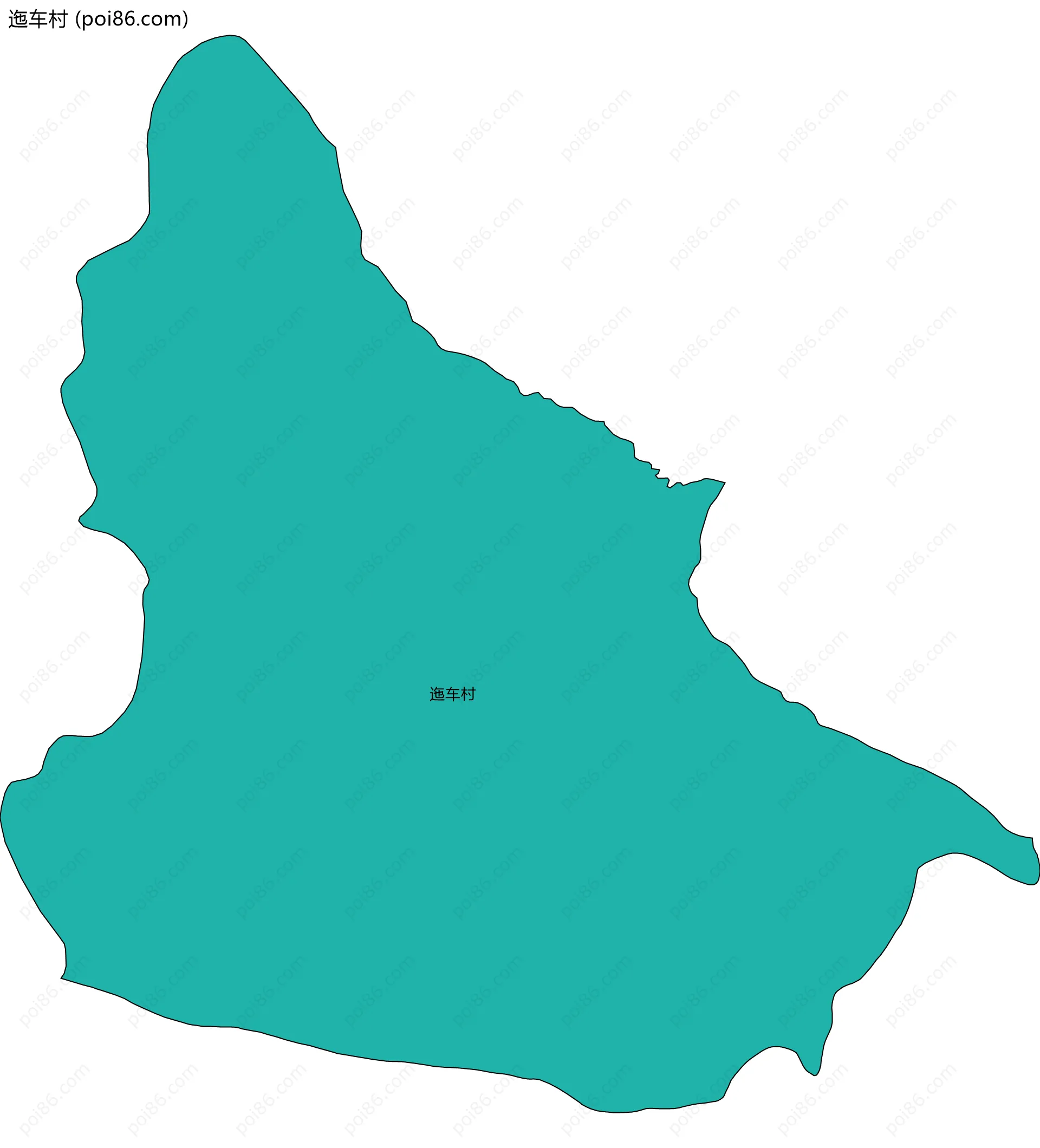 迤车村边界地图