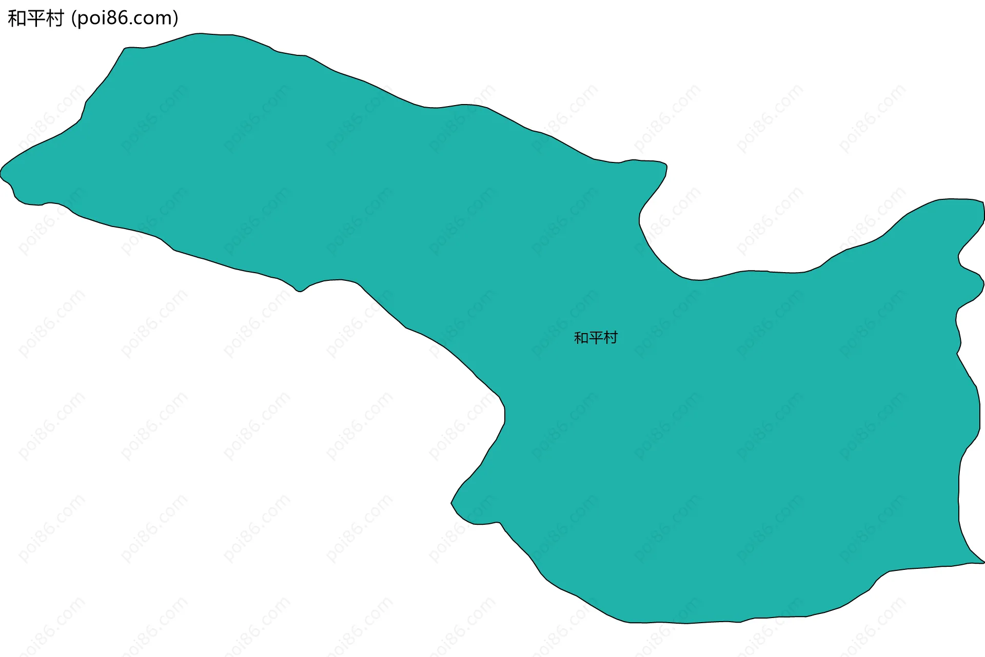 和平村边界地图