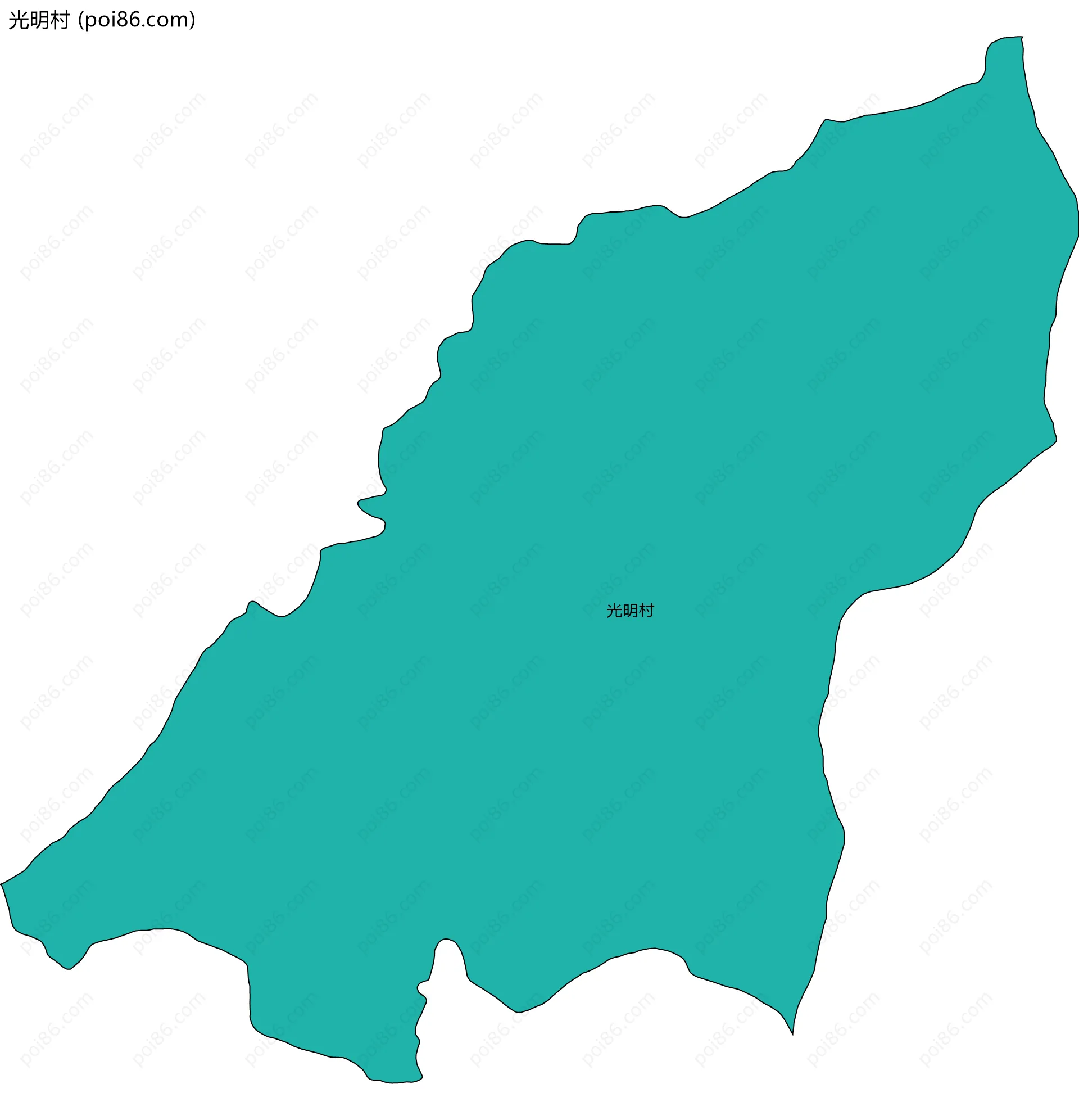 光明村边界地图