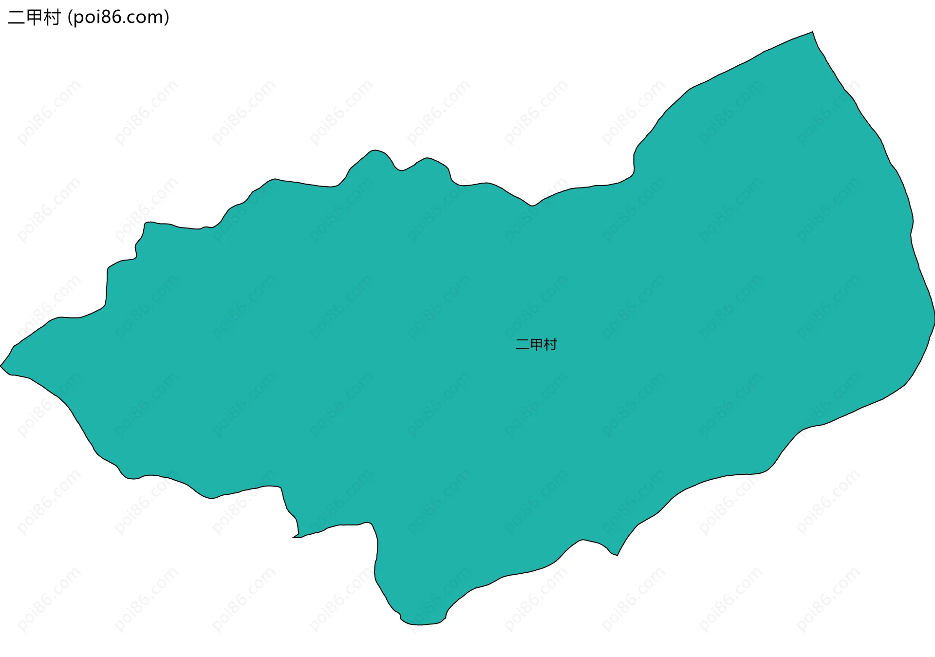 二甲村边界地图