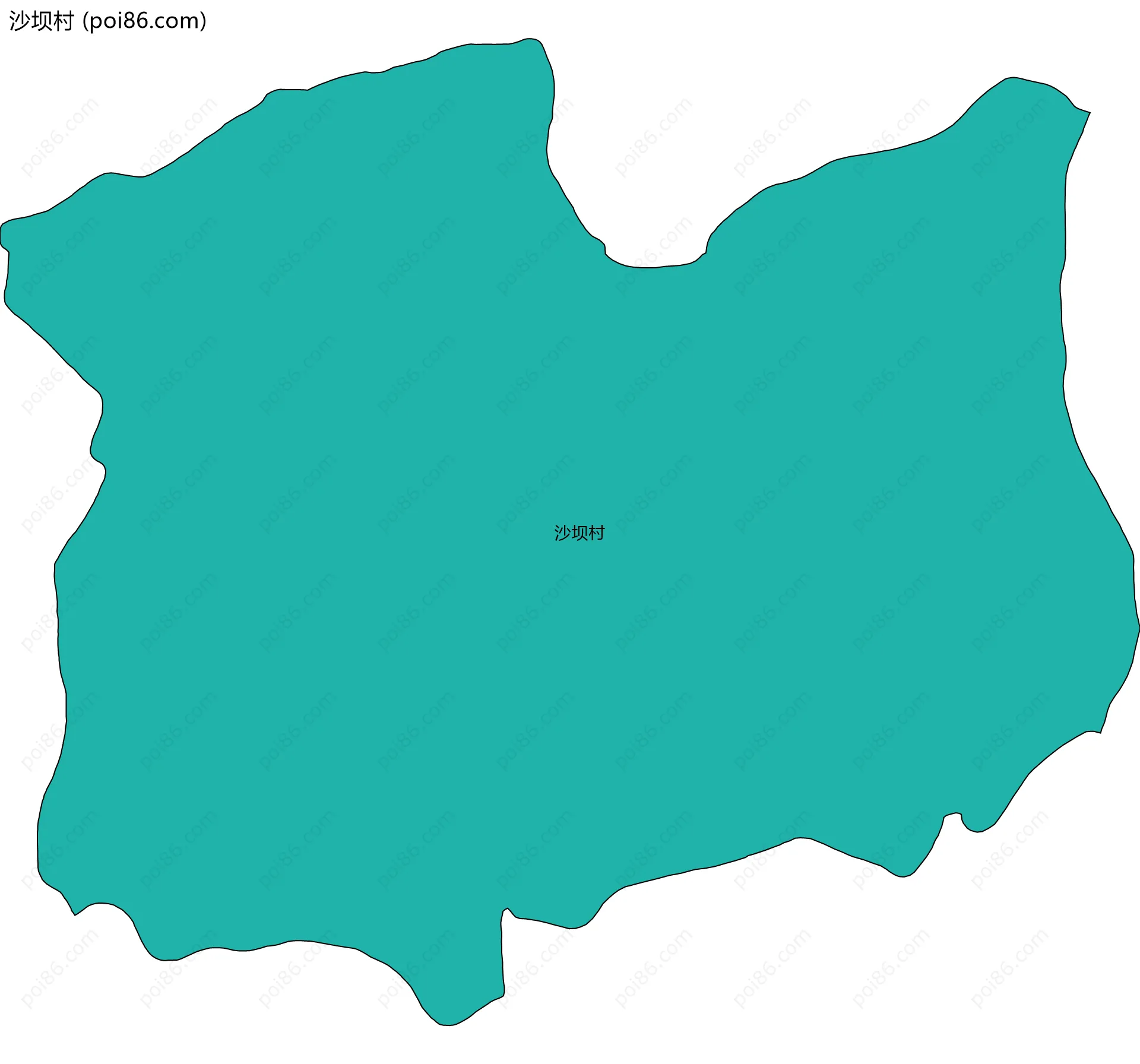 沙坝村边界地图